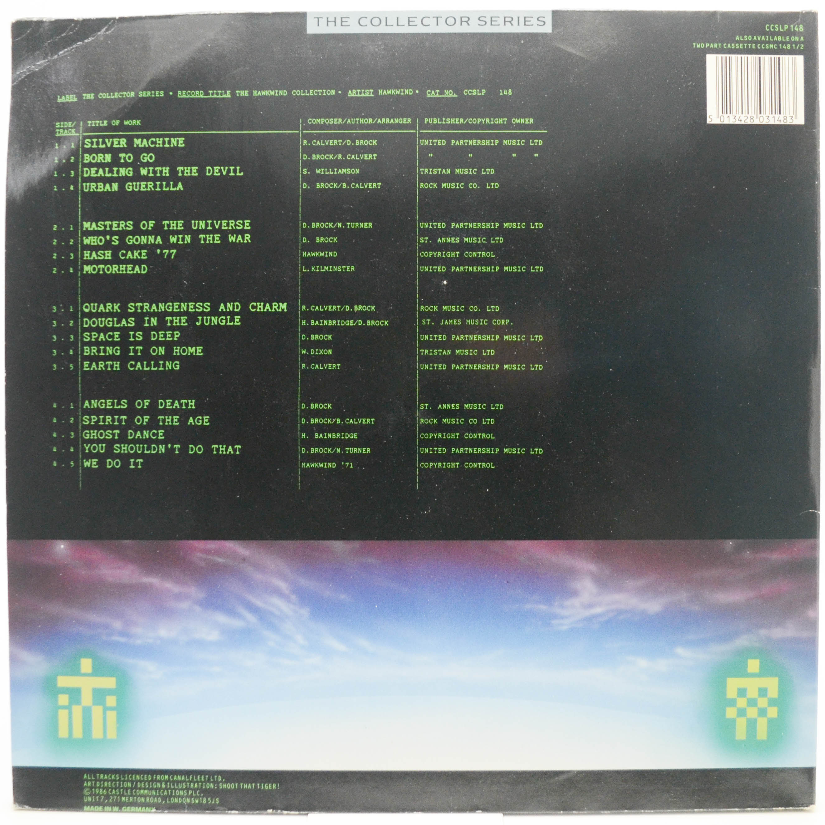 Виниловая пластинка Hawkwind — The Hawkwind Collection (2LP, UK), 1986