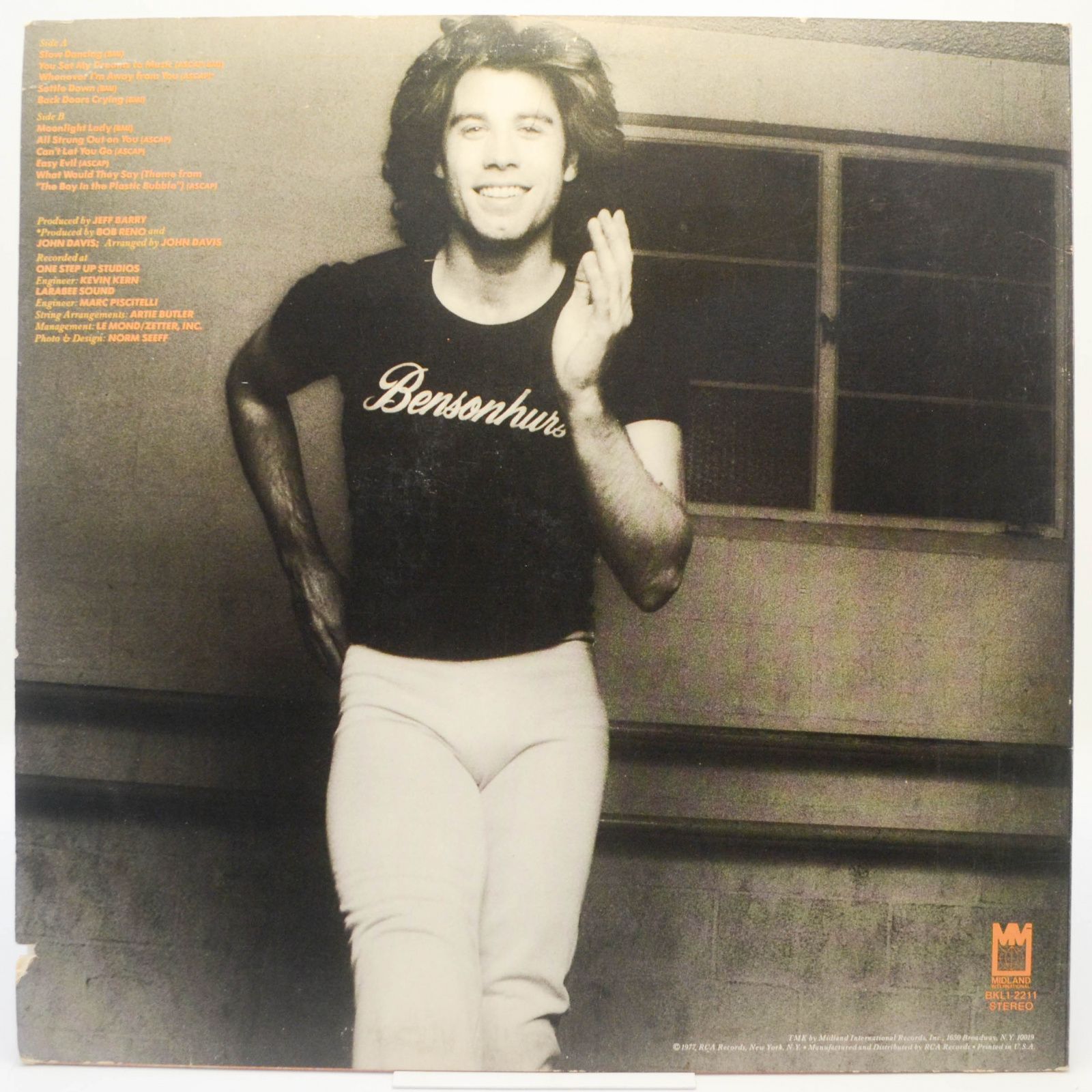 Виниловая пластинка John Travolta — Can't Let You Go, 1977