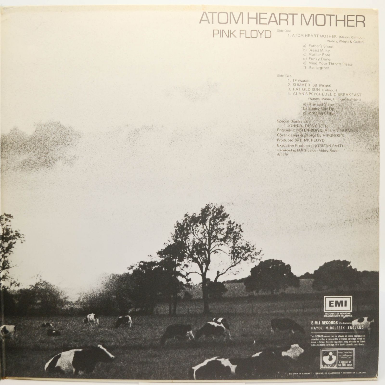 Виниловая пластинка Pink Floyd — Atom Heart Mother, 1970