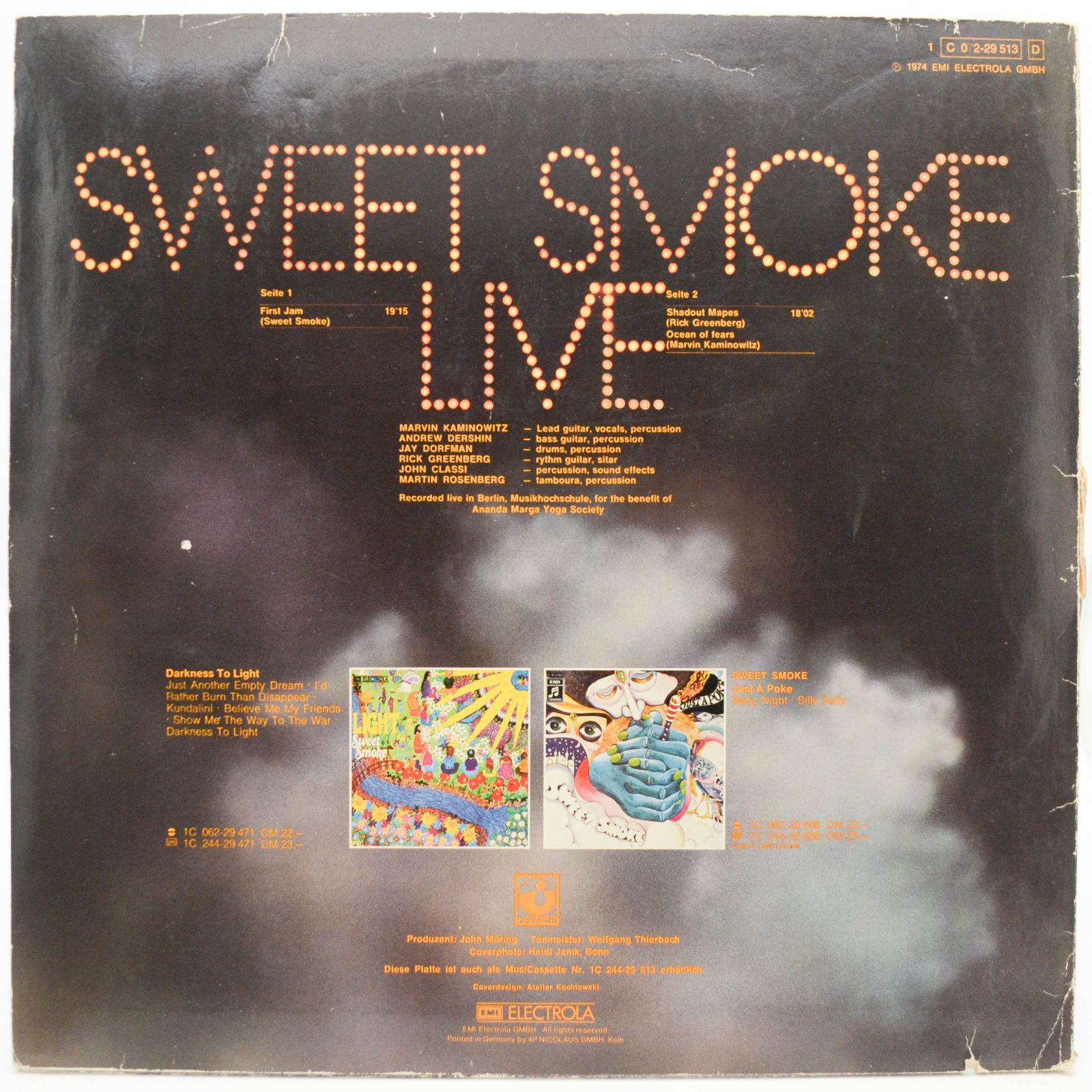 Виниловая пластинка Sweet Smoke — Sweet Smoke Live, 1974