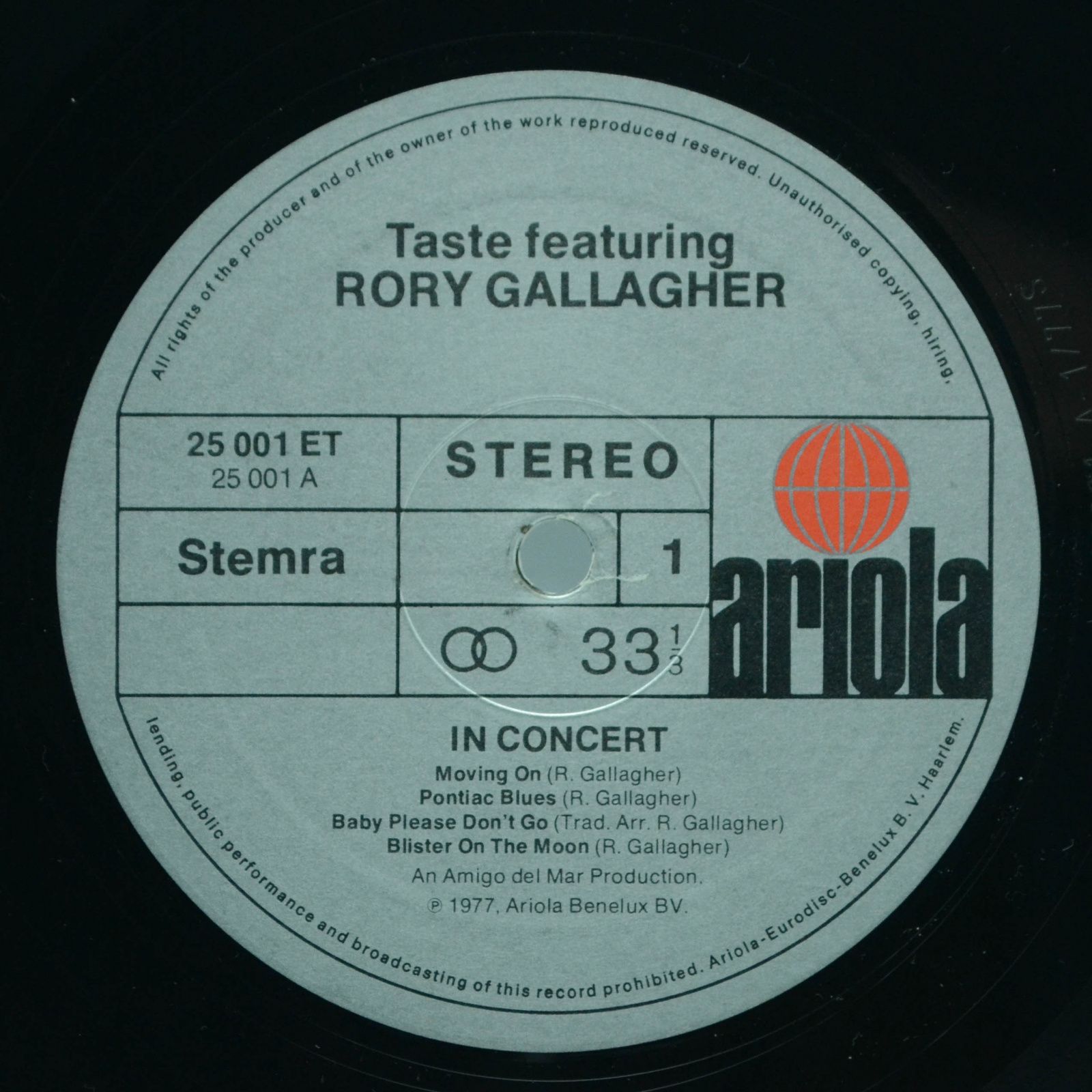 Taste Featuring Rory Gallagher — In Concert, 1977