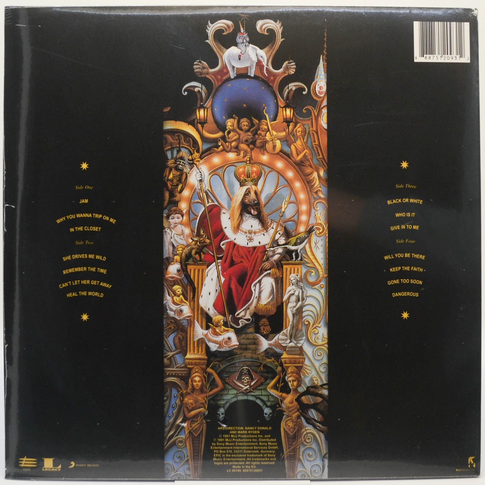 Виниловая пластинка Michael Jackson — Dangerous (2LP), 1996