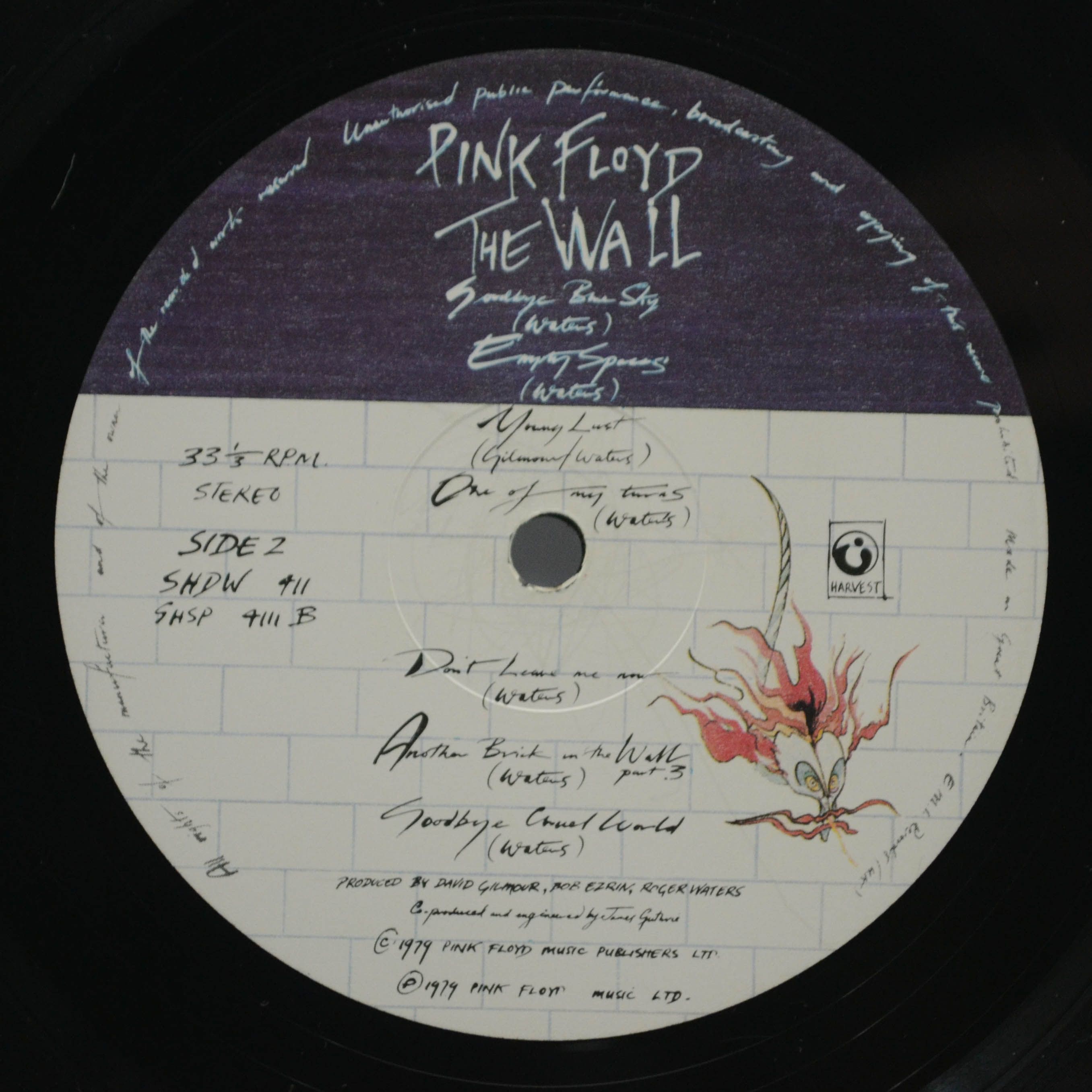 Виниловая пластинка Pink Floyd — The Wall (2LP, UK), 1979