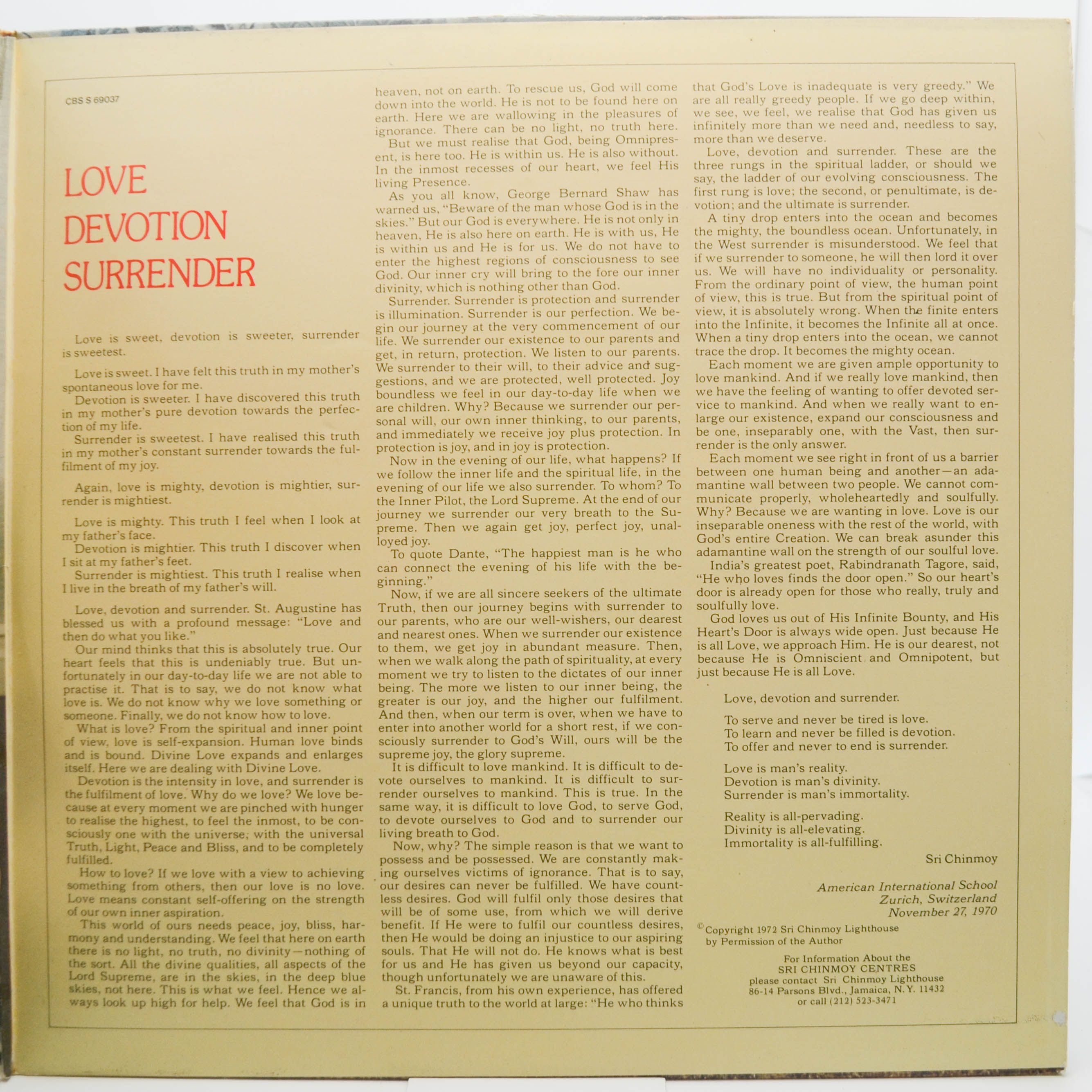 Carlos Santana / Mahavishnu John McLaughlin — Love Devotion Surrender, 1973