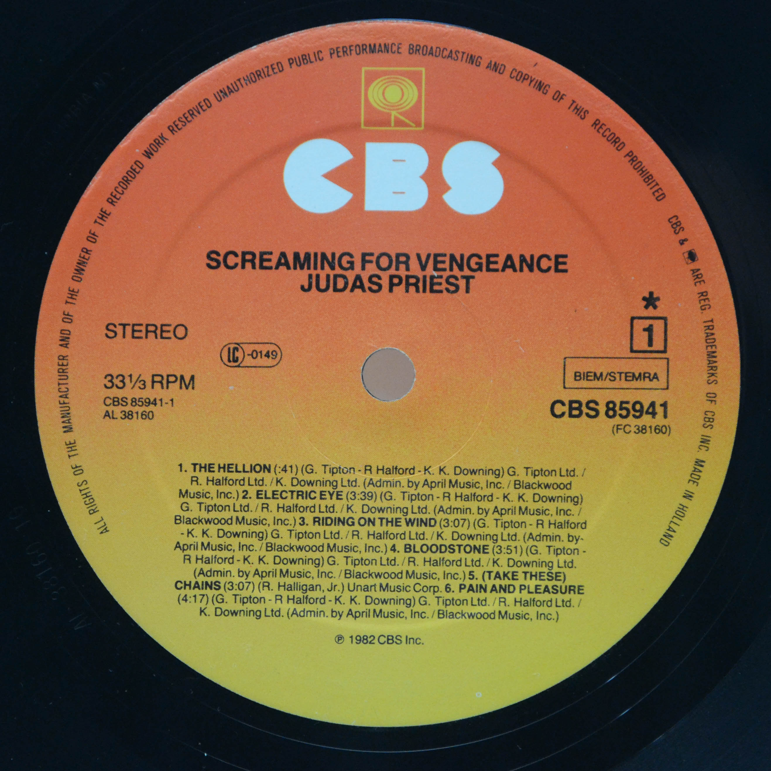 Виниловая пластинка Judas Priest — Screaming For Vengeance, 1982