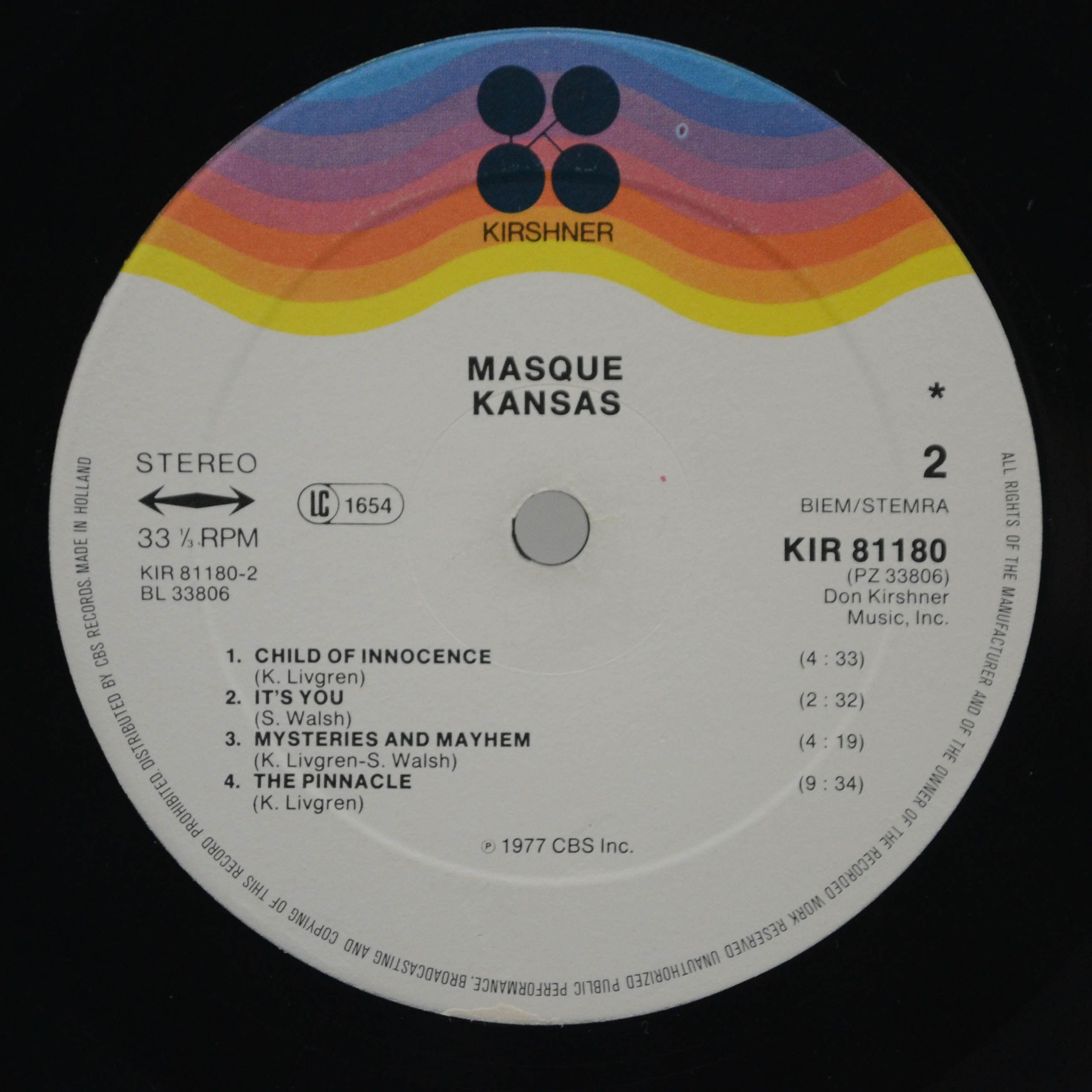 Kansas — Masque, 1975