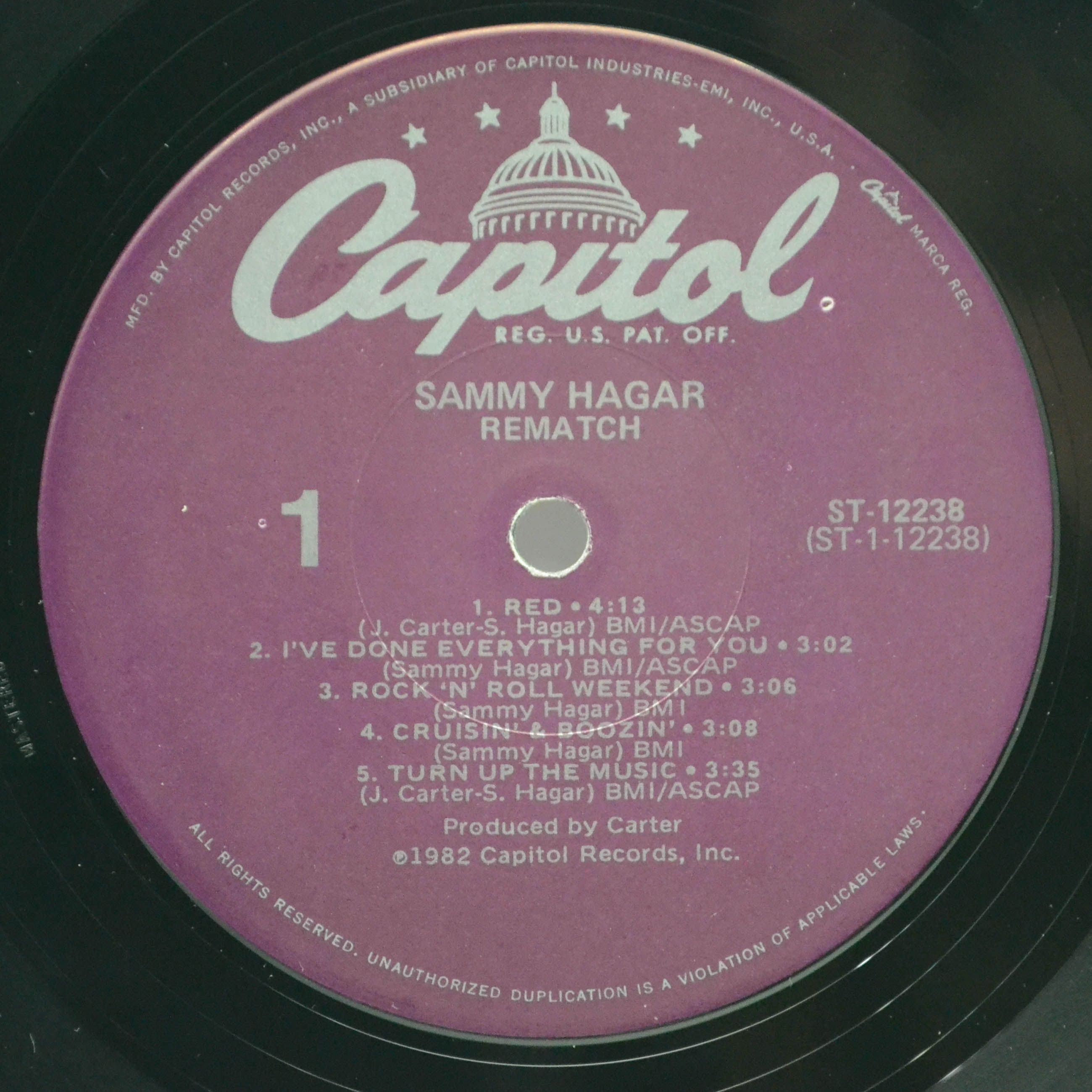 Виниловая пластинка Sammy Hagar — Rematch, 1982