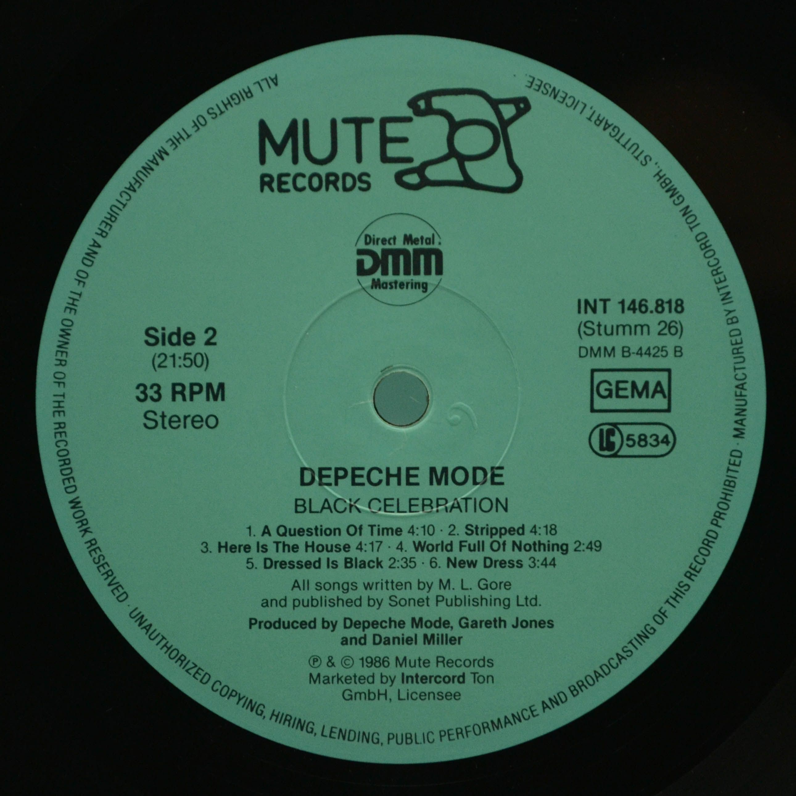Depeche Mode — Black Celebration, 1986