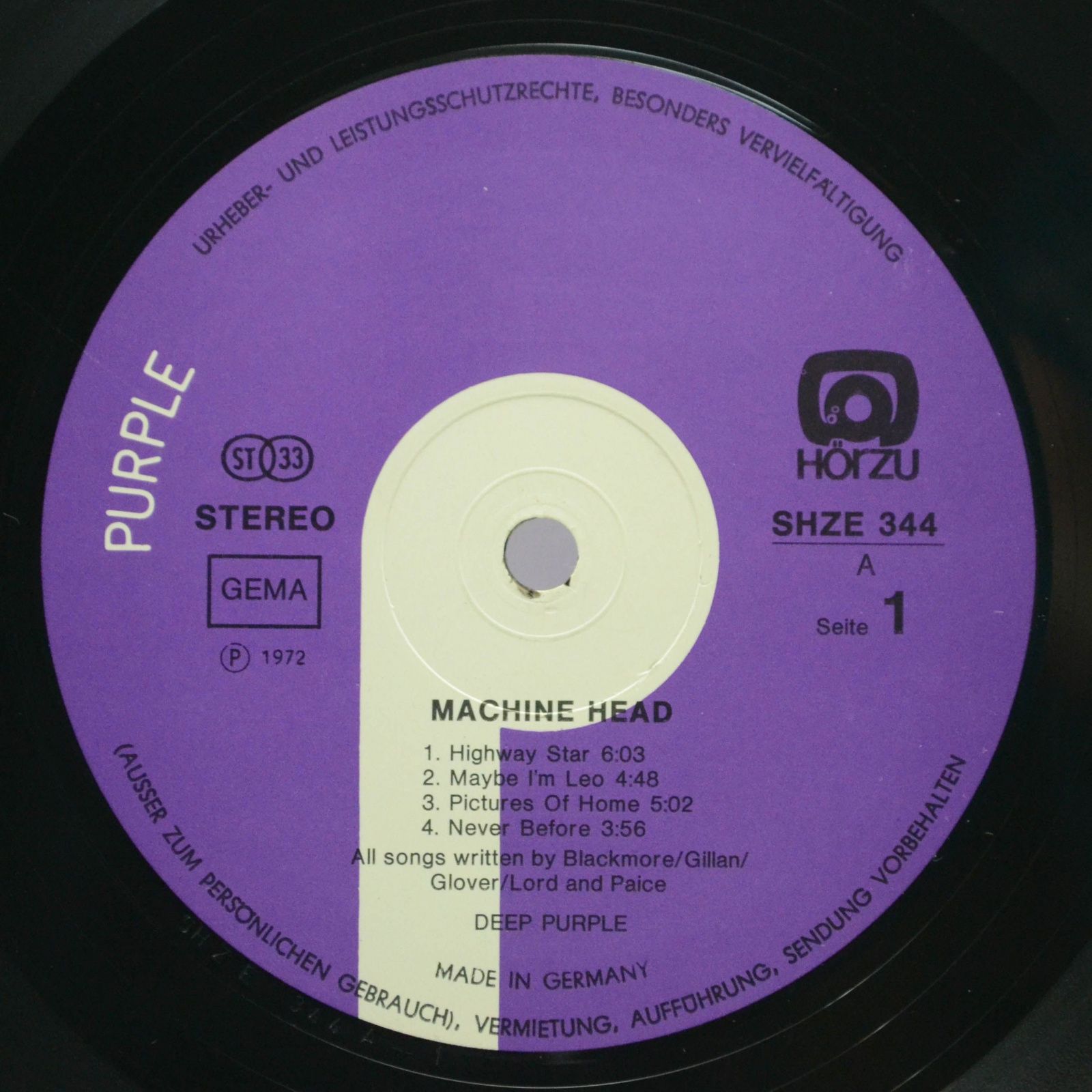 Deep Purple — Machine Head (poster), 1972