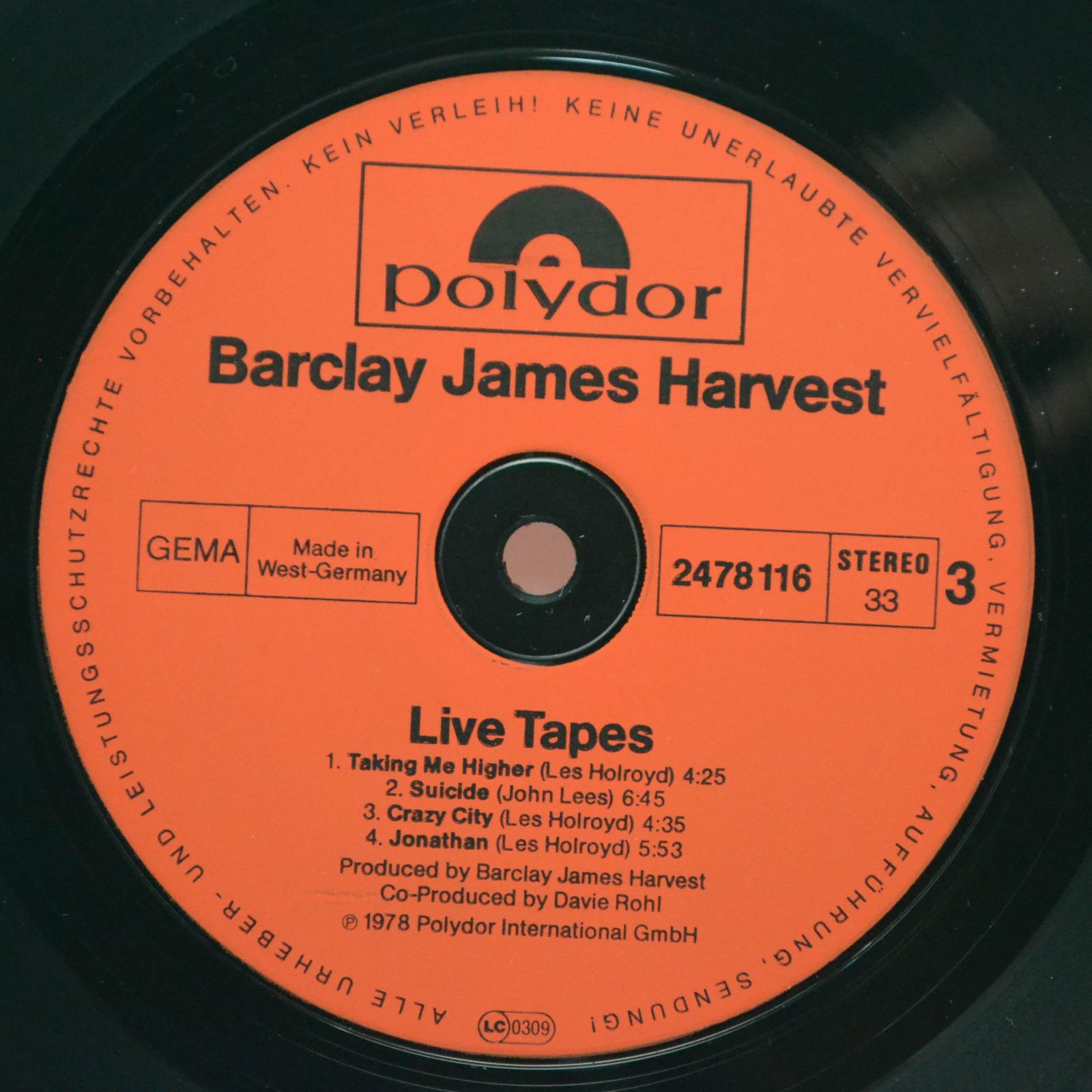 Виниловая пластинка Barclay James Harvest — Live Tapes (2LP), 1978