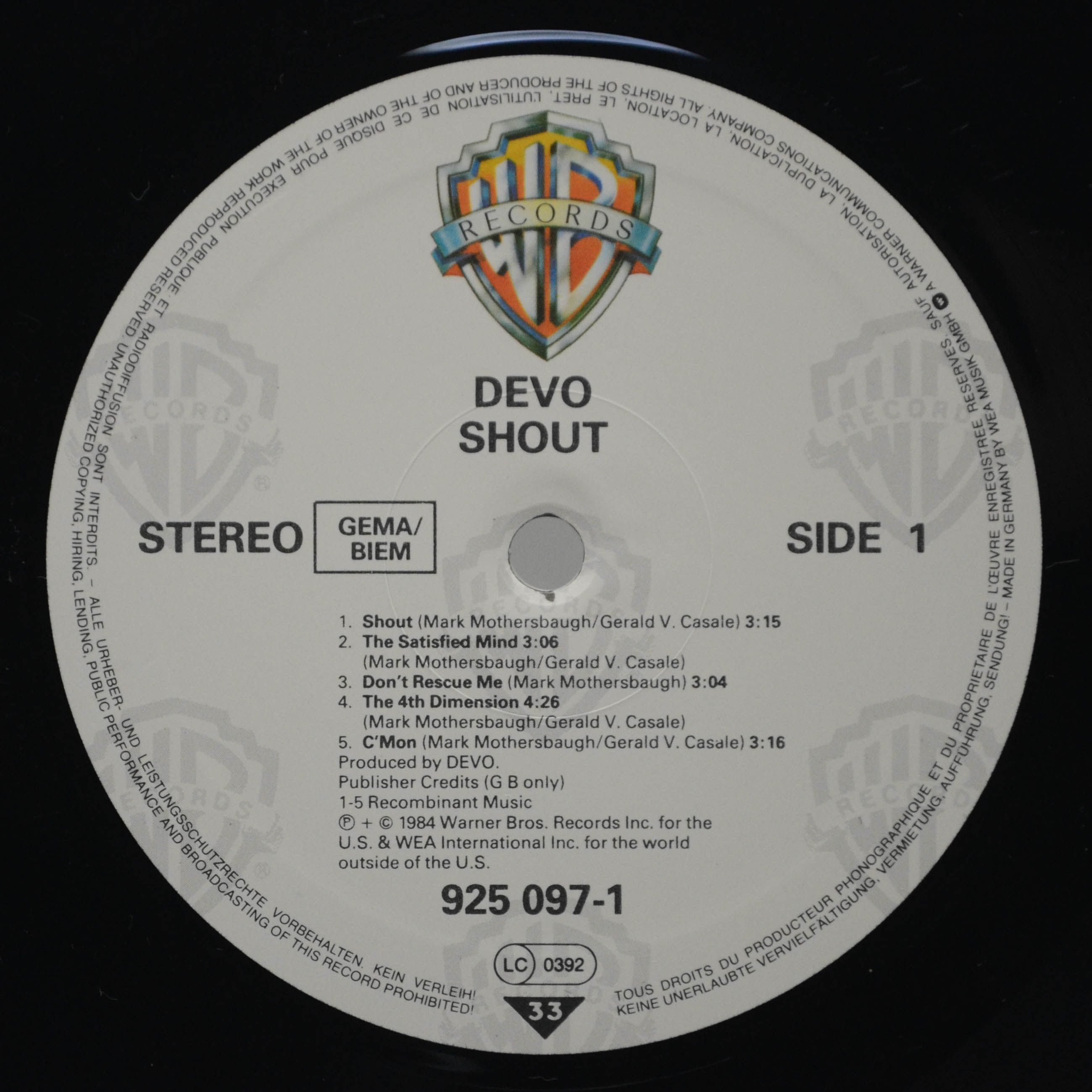 Devo — Shout, 1984