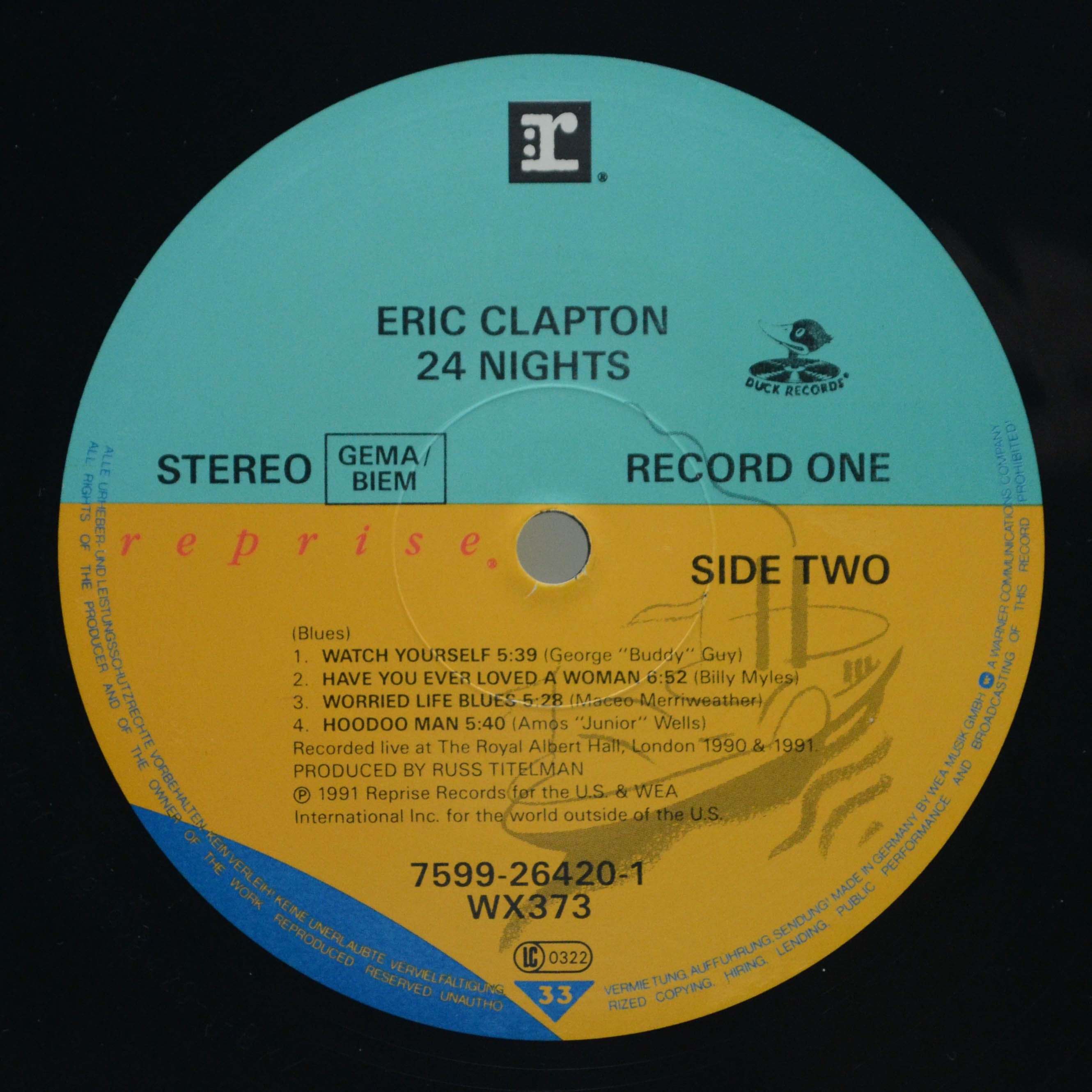 Eric Clapton — 24 Nights (2LP), 1991