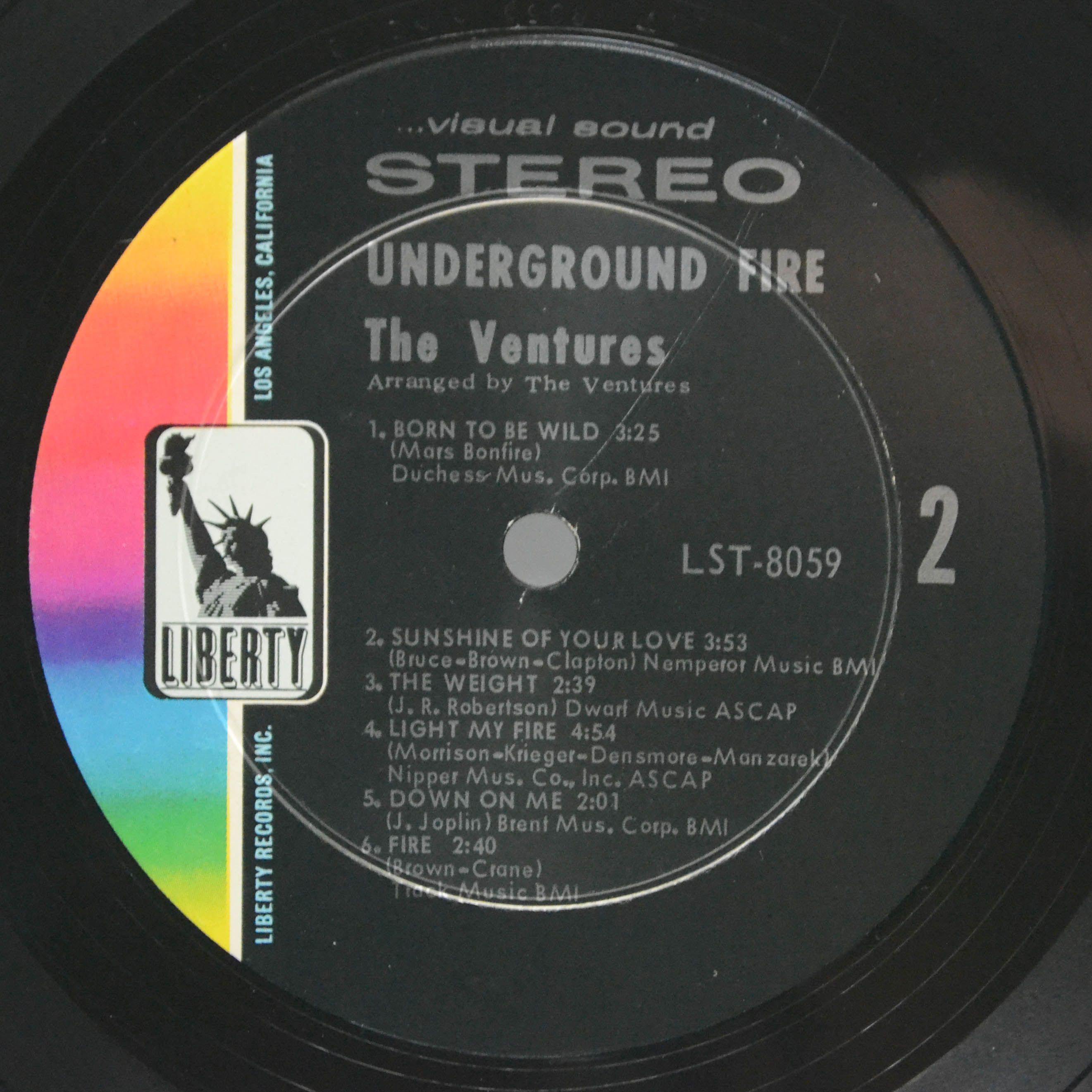 Виниловая пластинка Ventures — Underground Fire (1-st, USA), 1969