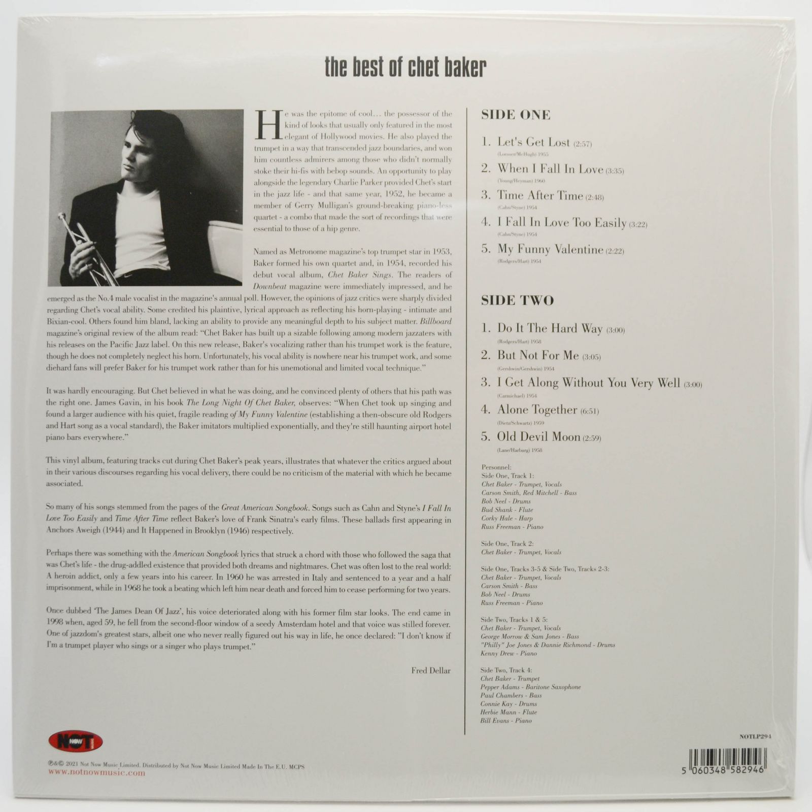Виниловая пластинка Chet Baker — The Best Of, 2021