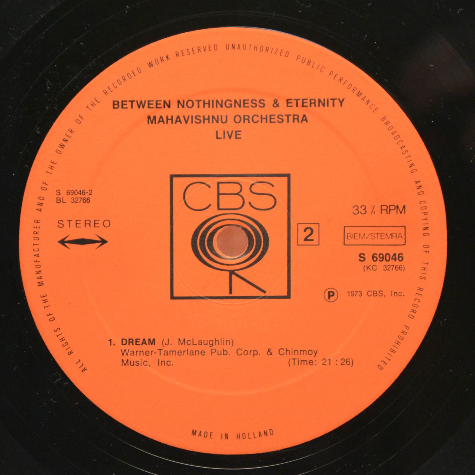 Виниловая пластинка Mahavishnu Orchestra — Between Nothingness & Eternity, 1973