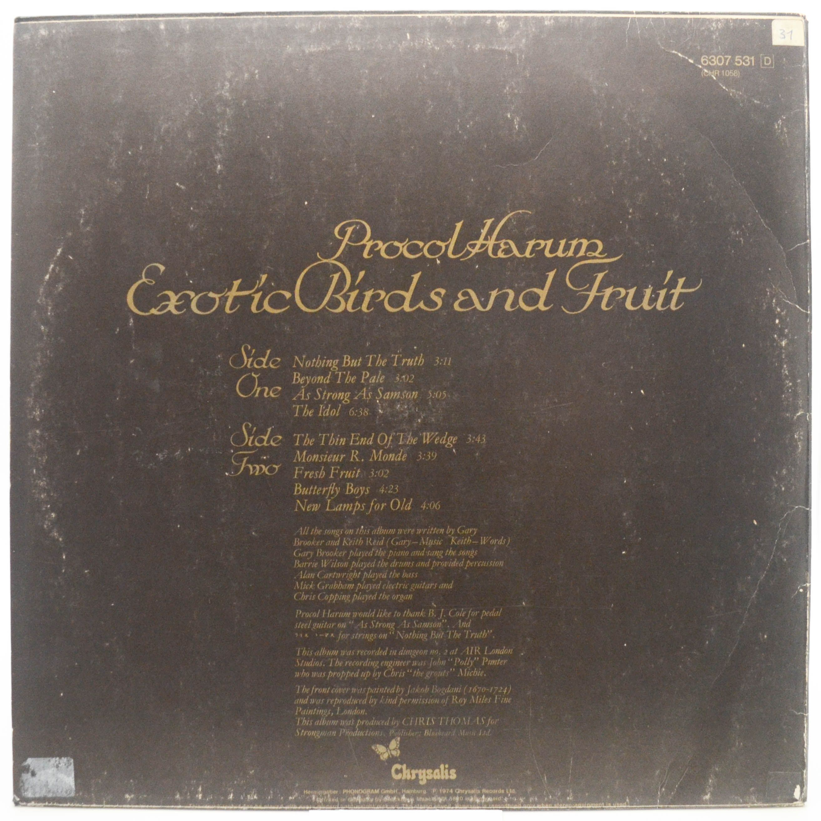 Procol Harum — Exotic Birds And Fruit, 1974