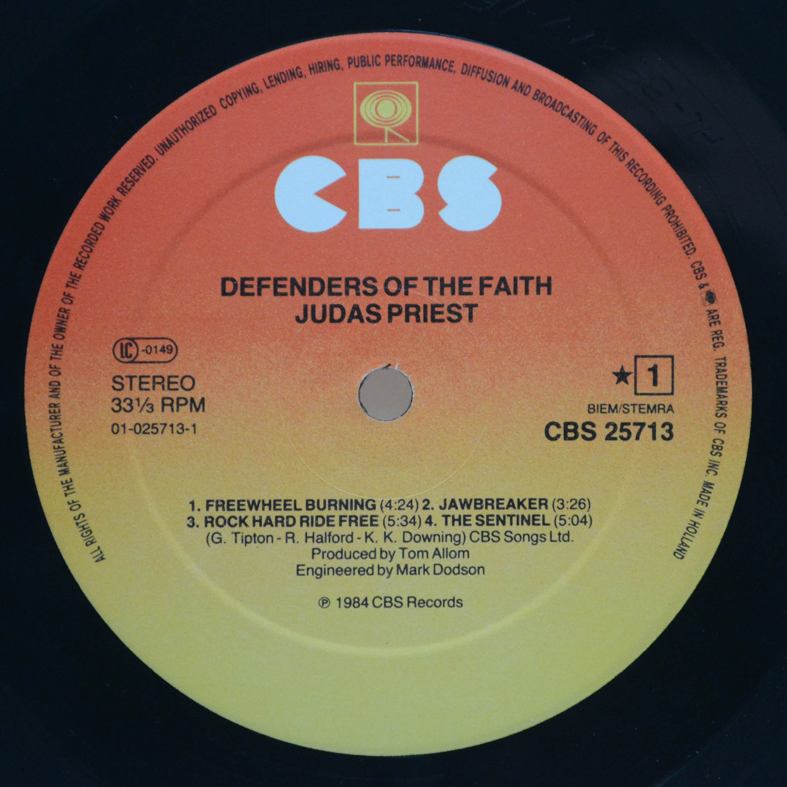 Виниловая пластинка Judas Priest — Defenders Of The Faith, 1984