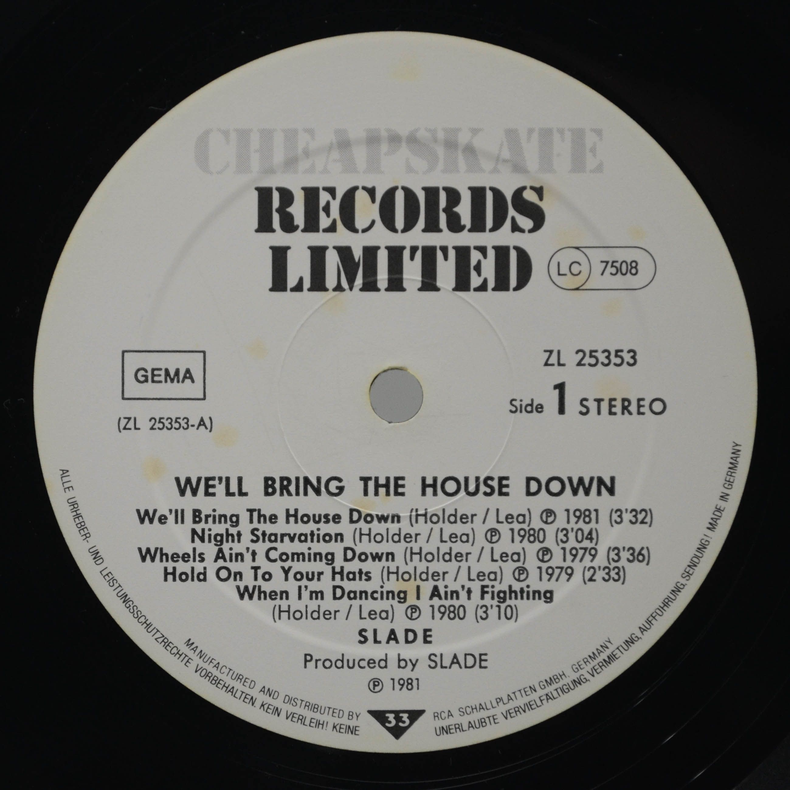 Slade — We'll Bring The House Down, 1981