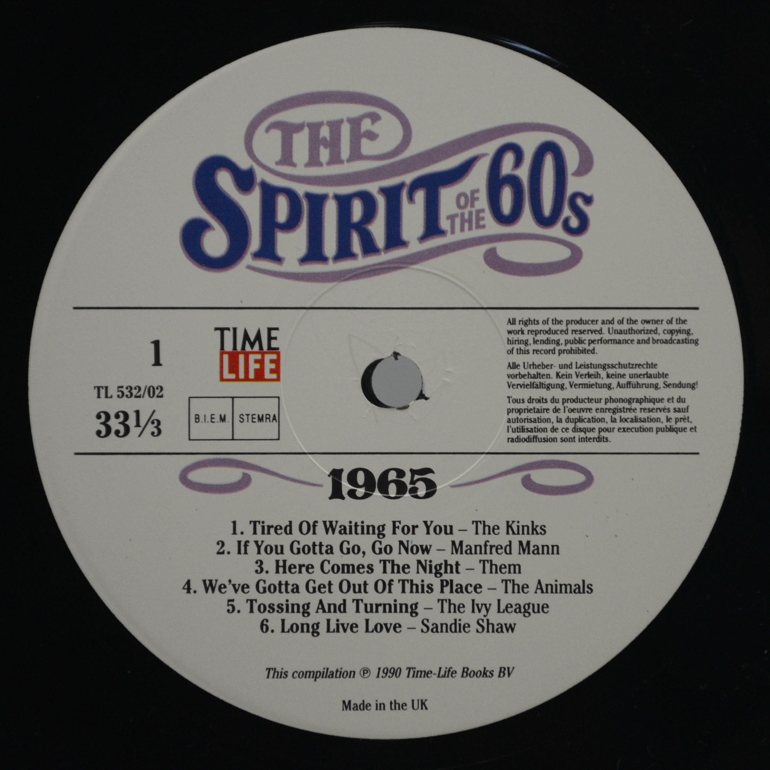 Various — The Spirit Of The 60s: 1965 (2LP), 1990