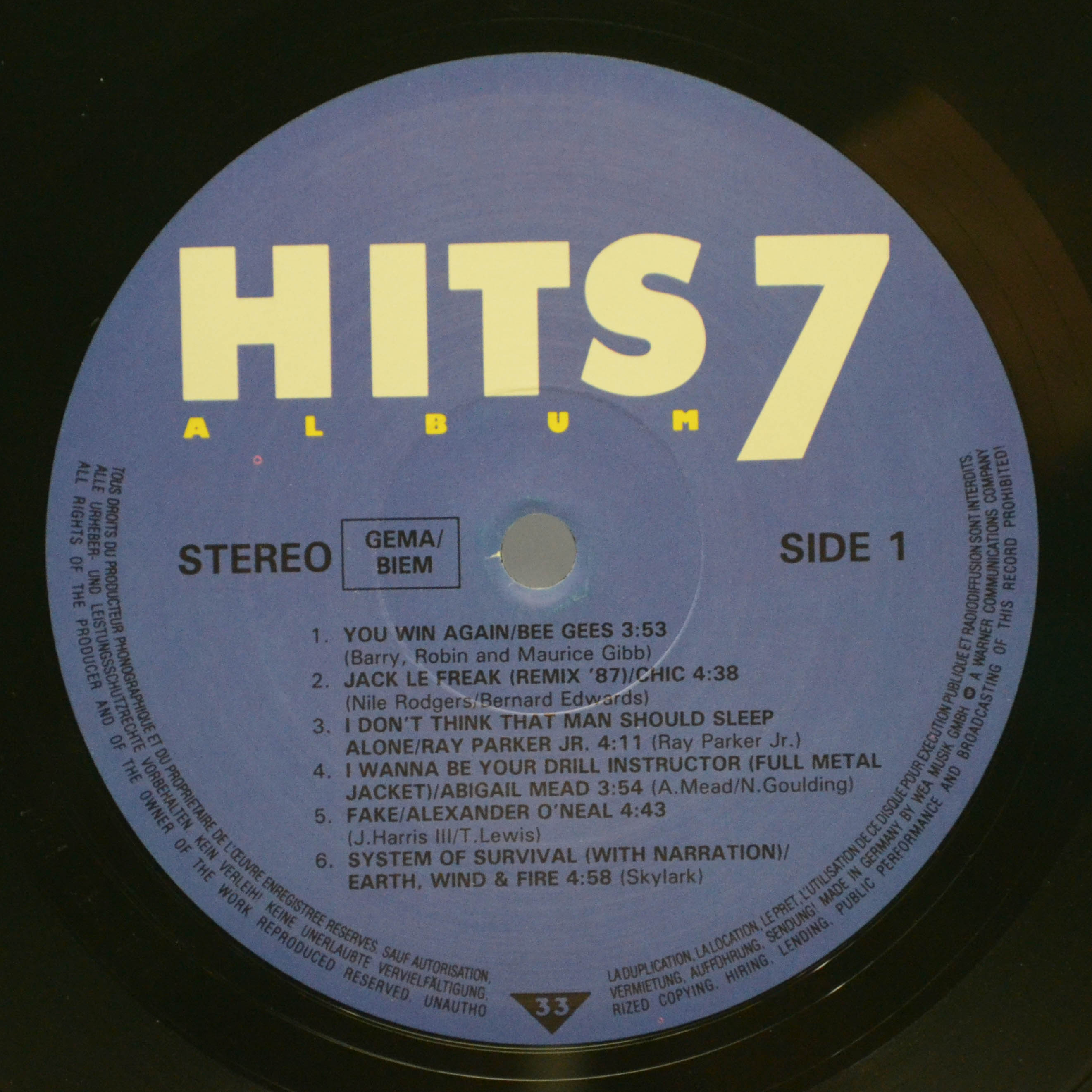 Various — Hits Album 7 (2LP), 1987