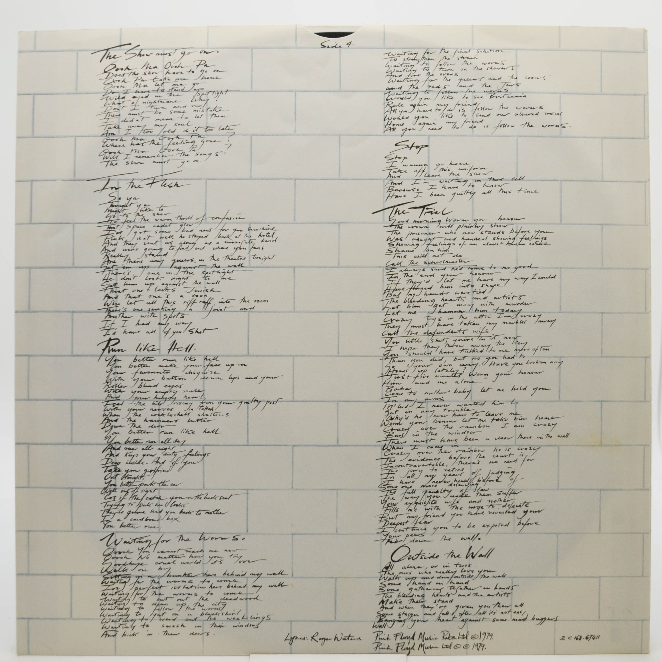 Виниловая пластинка Pink Floyd — The Wall (2LP), 1979