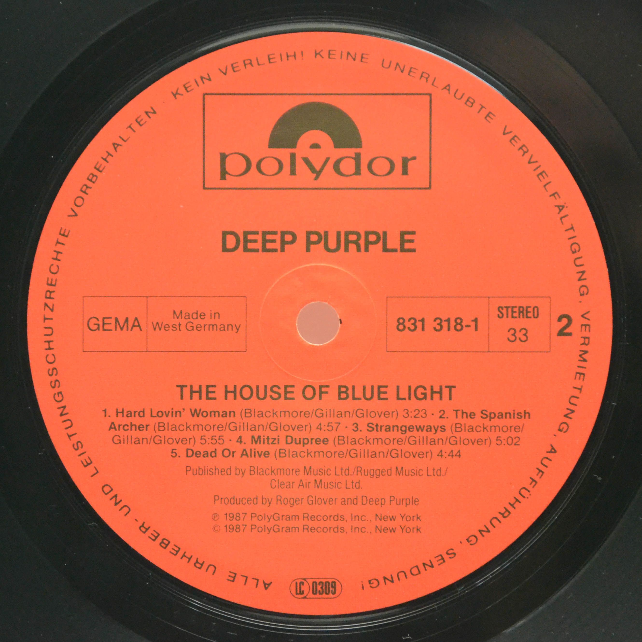 Deep Purple — The House Of Blue Light, 1987
