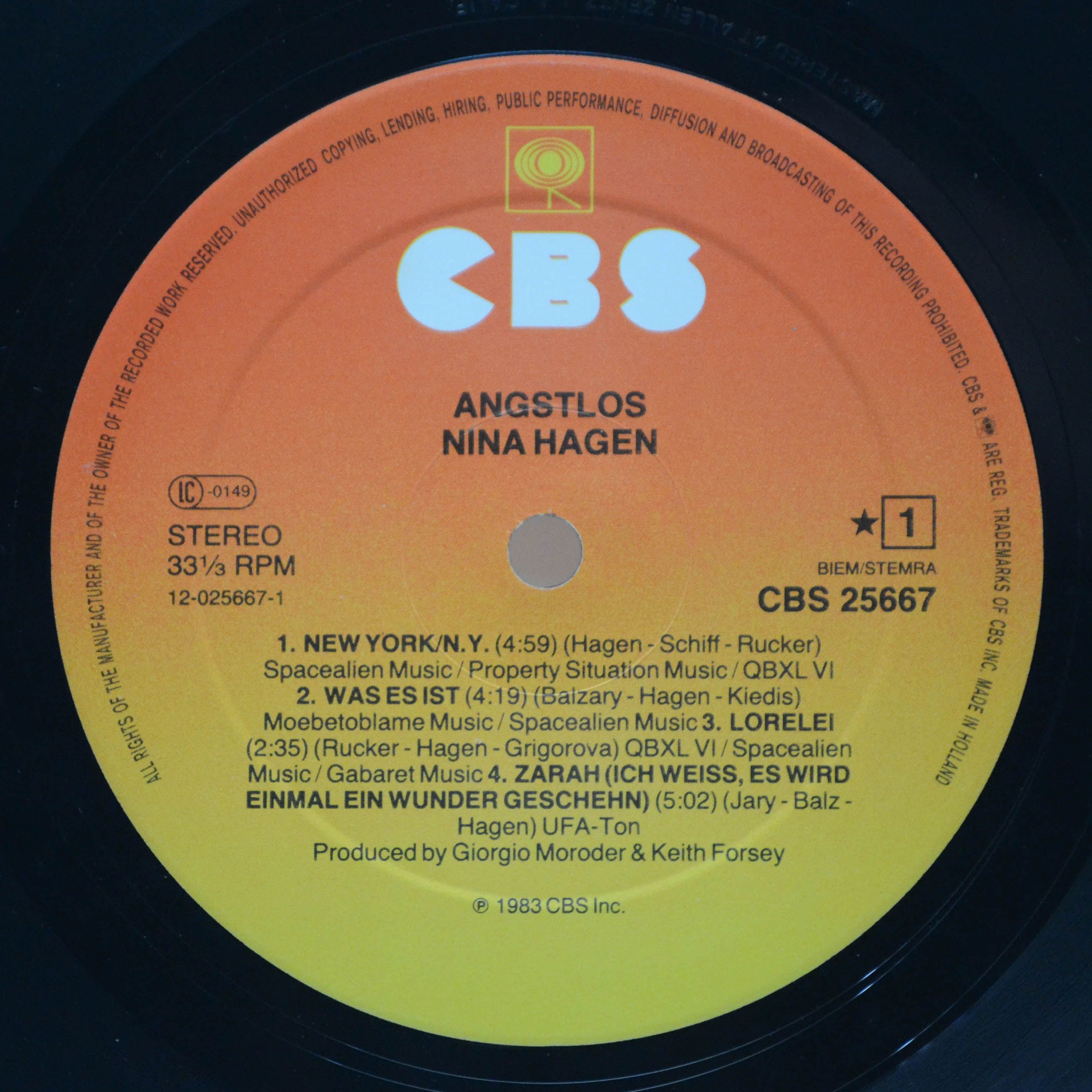 Nina Hagen — Angstlos, 1983