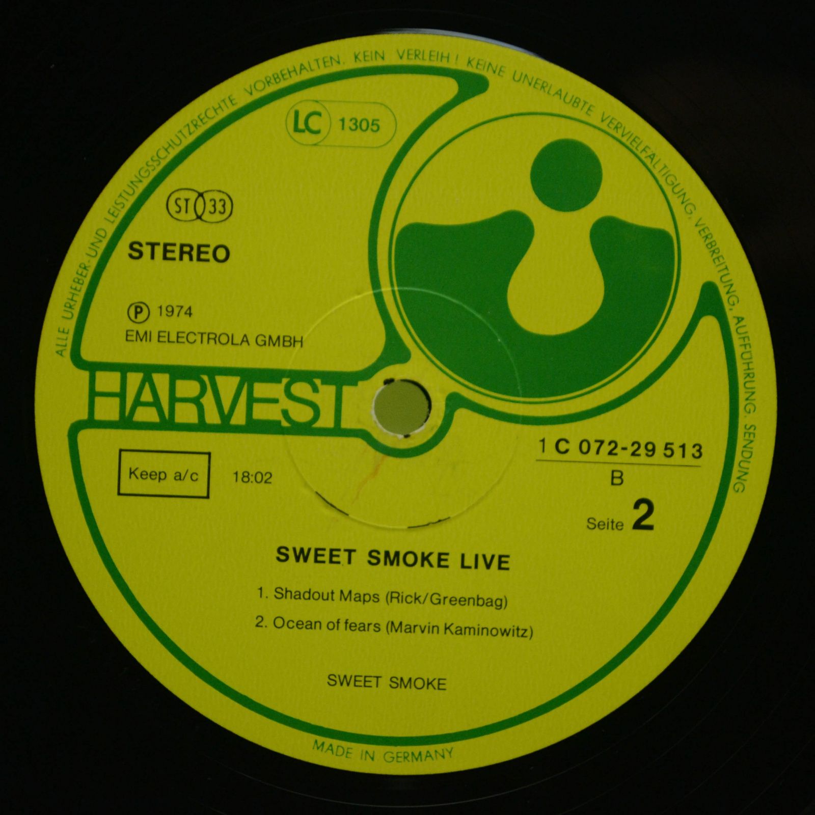 Виниловая пластинка Sweet Smoke — Sweet Smoke Live, 1974