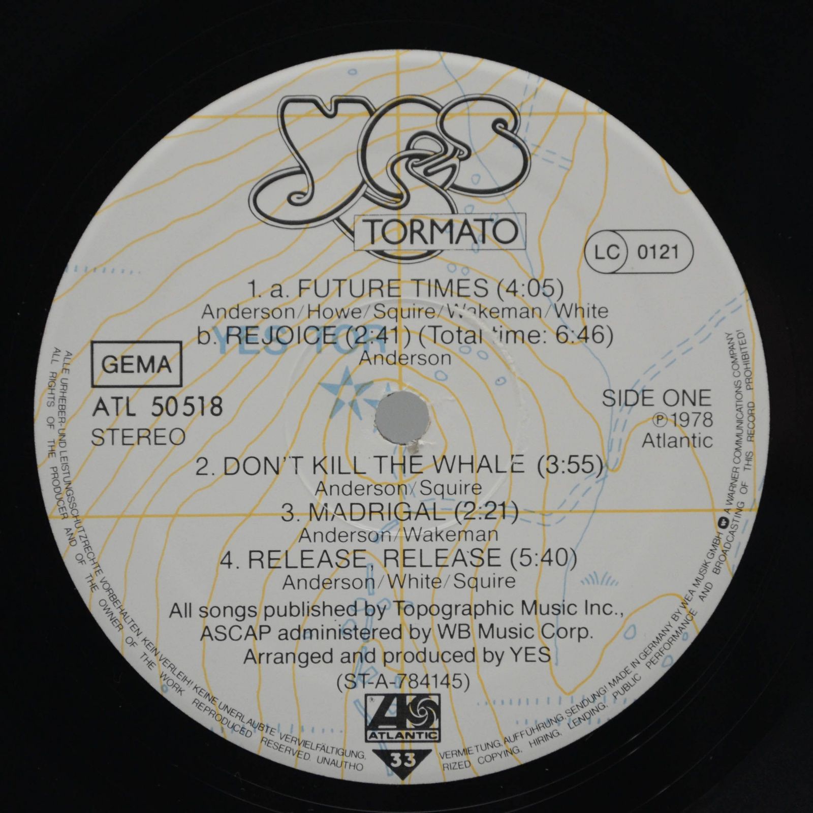 Виниловая пластинка Yes — Tormato, 1978