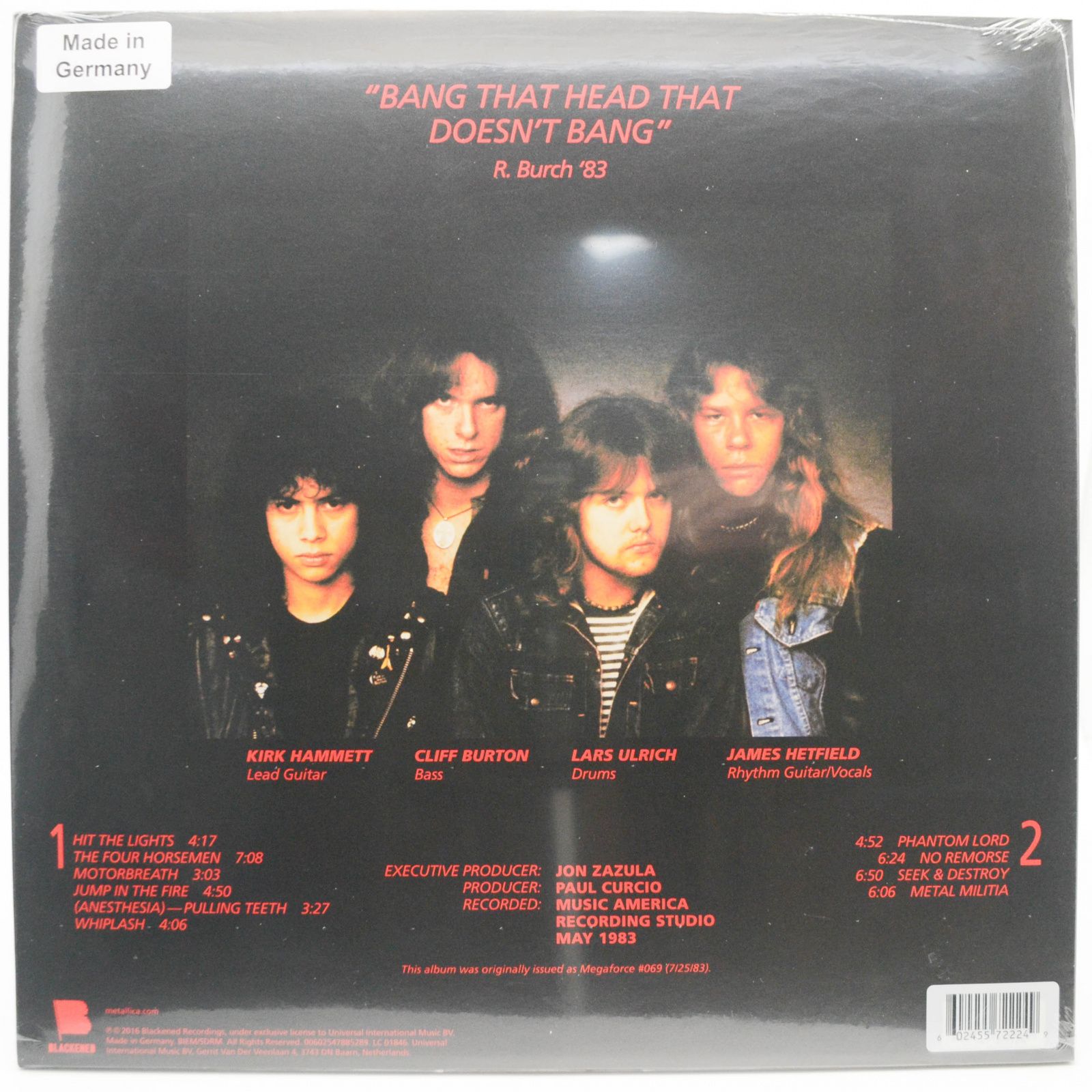 Metallica — Kill 'Em All, 1983