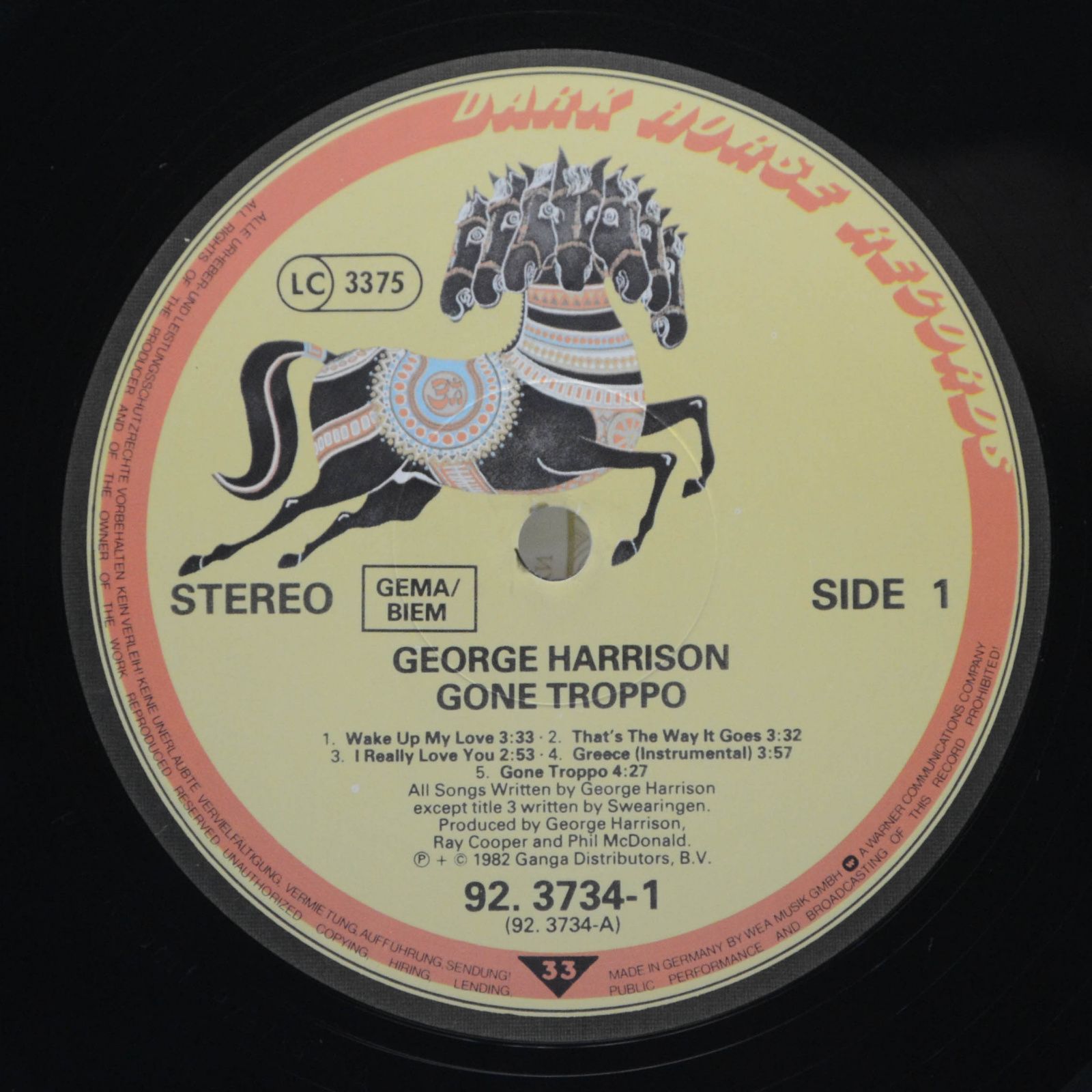 Виниловая пластинка George Harrison — Gone Troppo, 19??