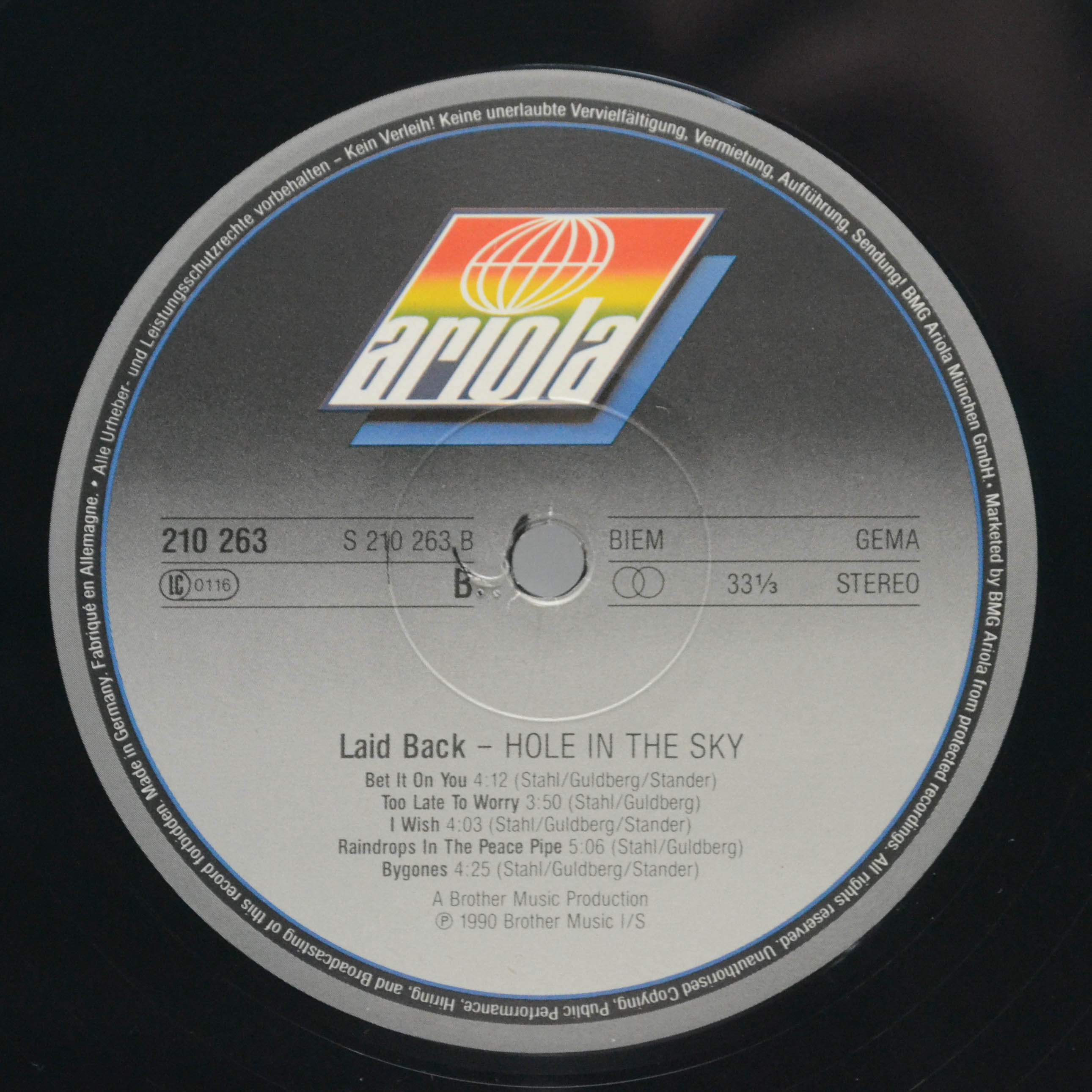 Laid Back — Hole In The Sky, 1990