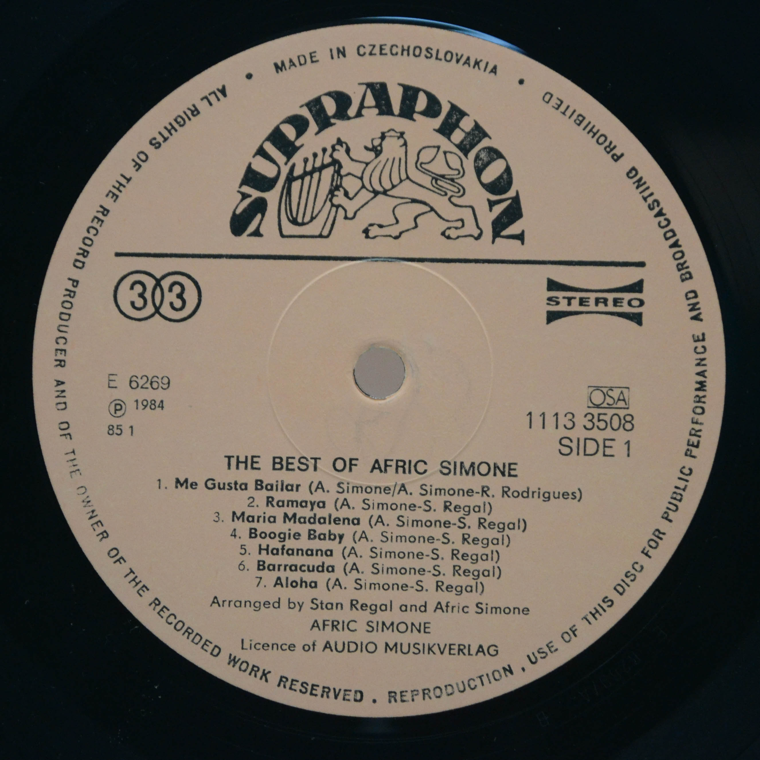Виниловая пластинка Afric Simone — The Best Of Afric Simone, 1984