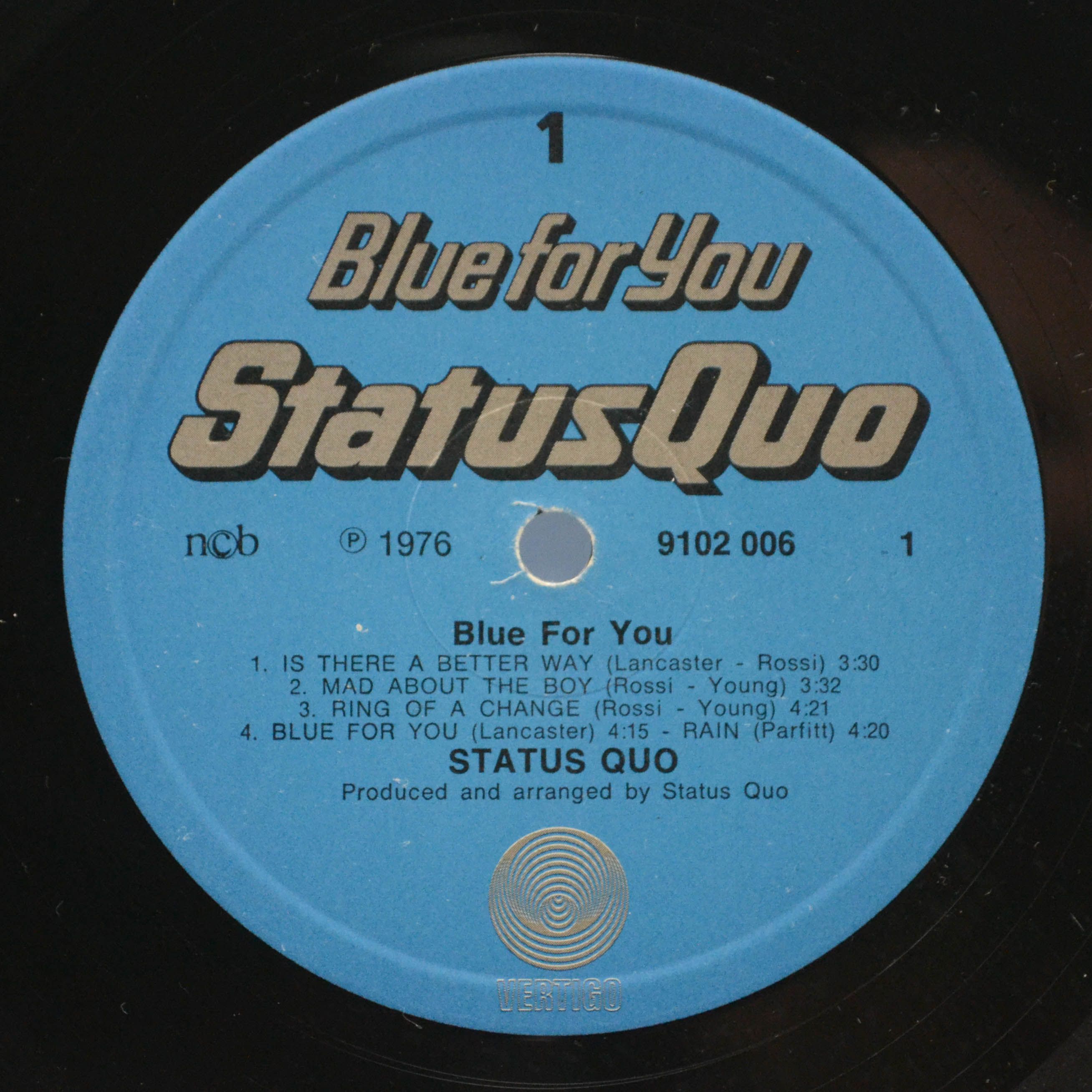 Виниловая пластинка Status Quo — Blue For You, 1976