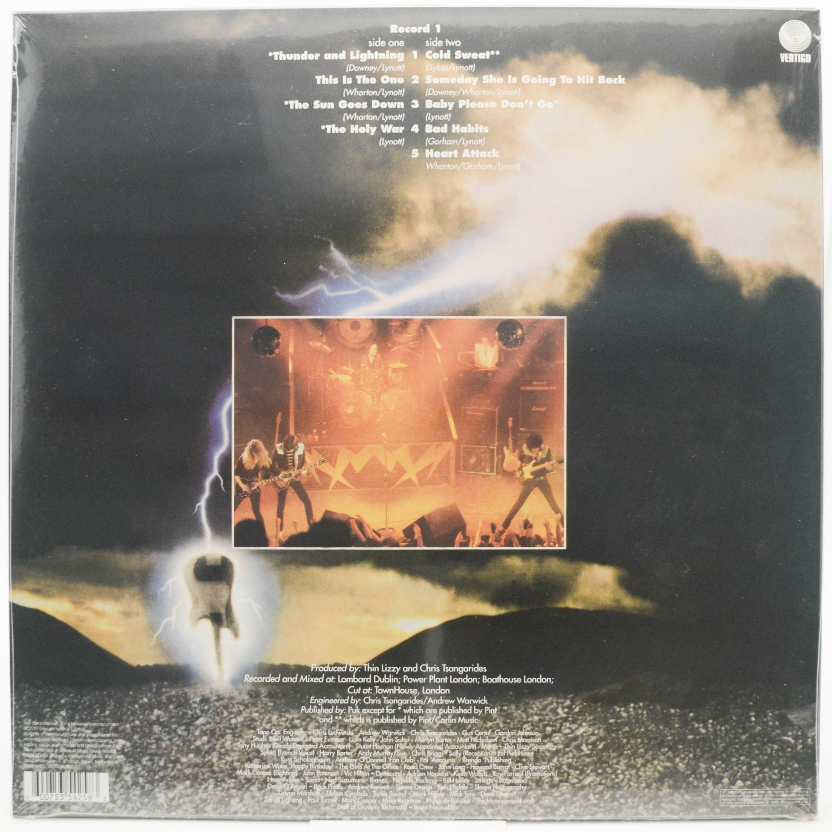 Виниловая пластинка Thin Lizzy — Thunder And Lightning, 1983