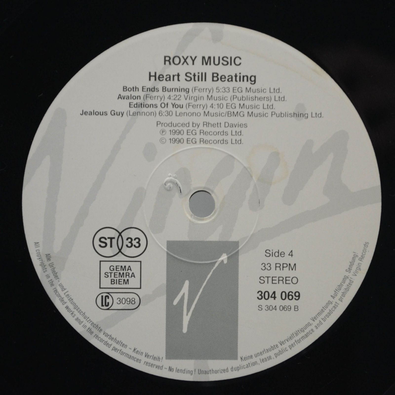Виниловая пластинка Roxy Music — Heart Still Beating (2LP), 1990