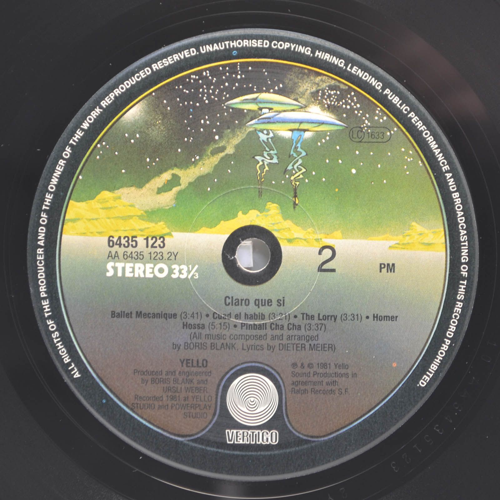 Yello — Claro Que Si, 1981