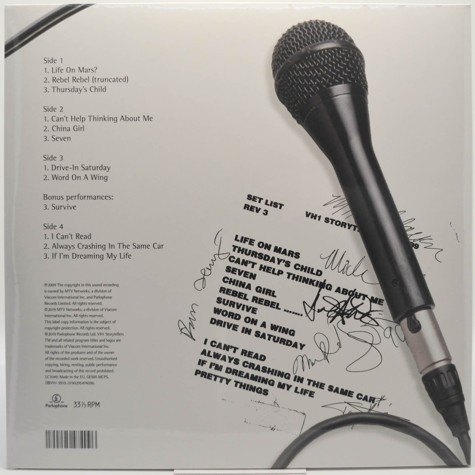 David Bowie — VH1 Storytellers (2LP), 2009