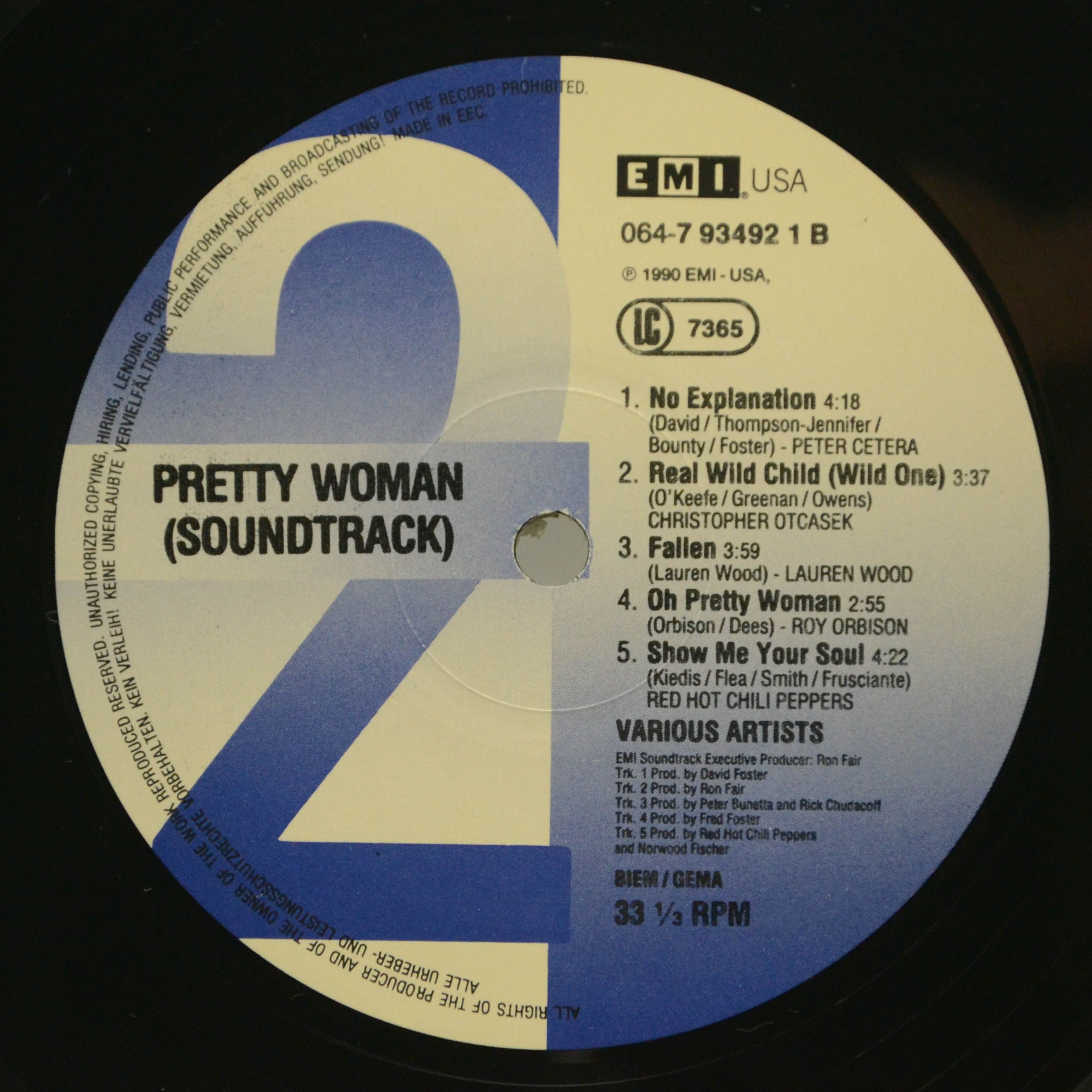 Various — Pretty Woman (Original Motion Picture Soundtrack), 1990