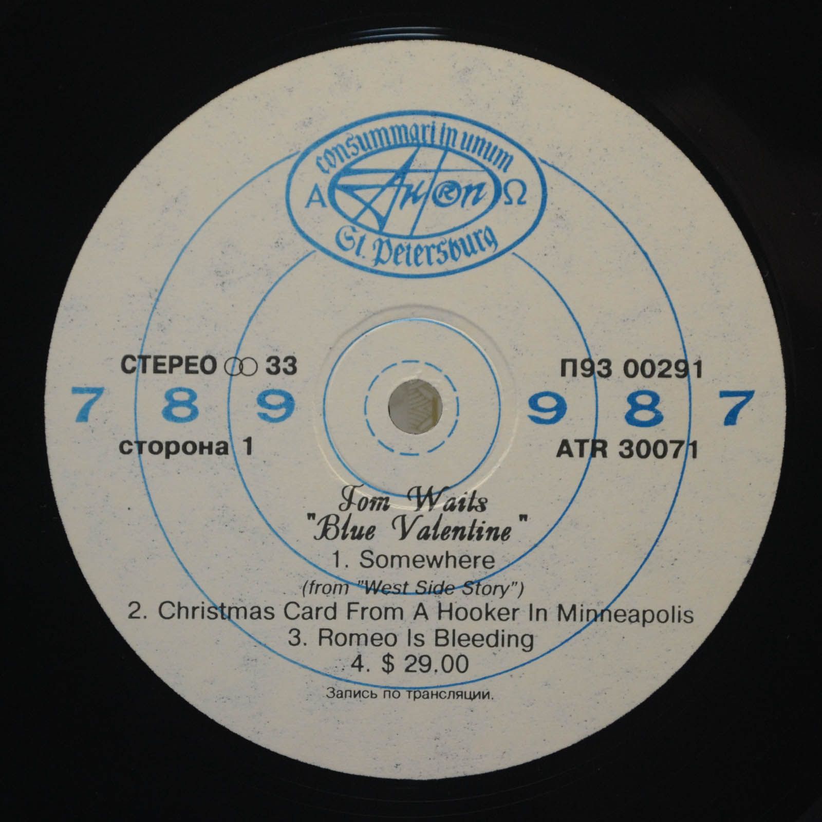 Tom Waits — Blue Valentine, 1978