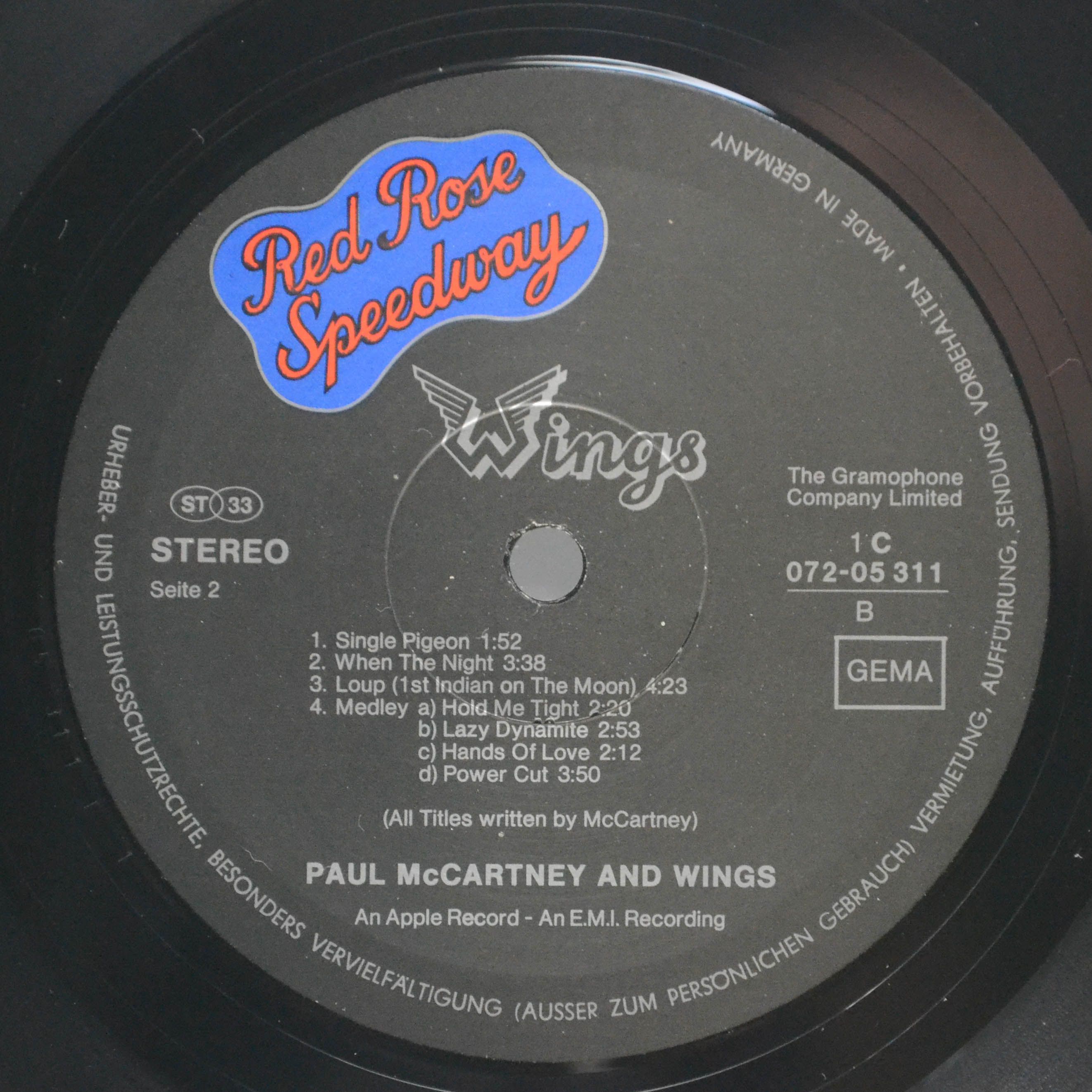 Wings — Red Rose Speedway (booklet), 1973