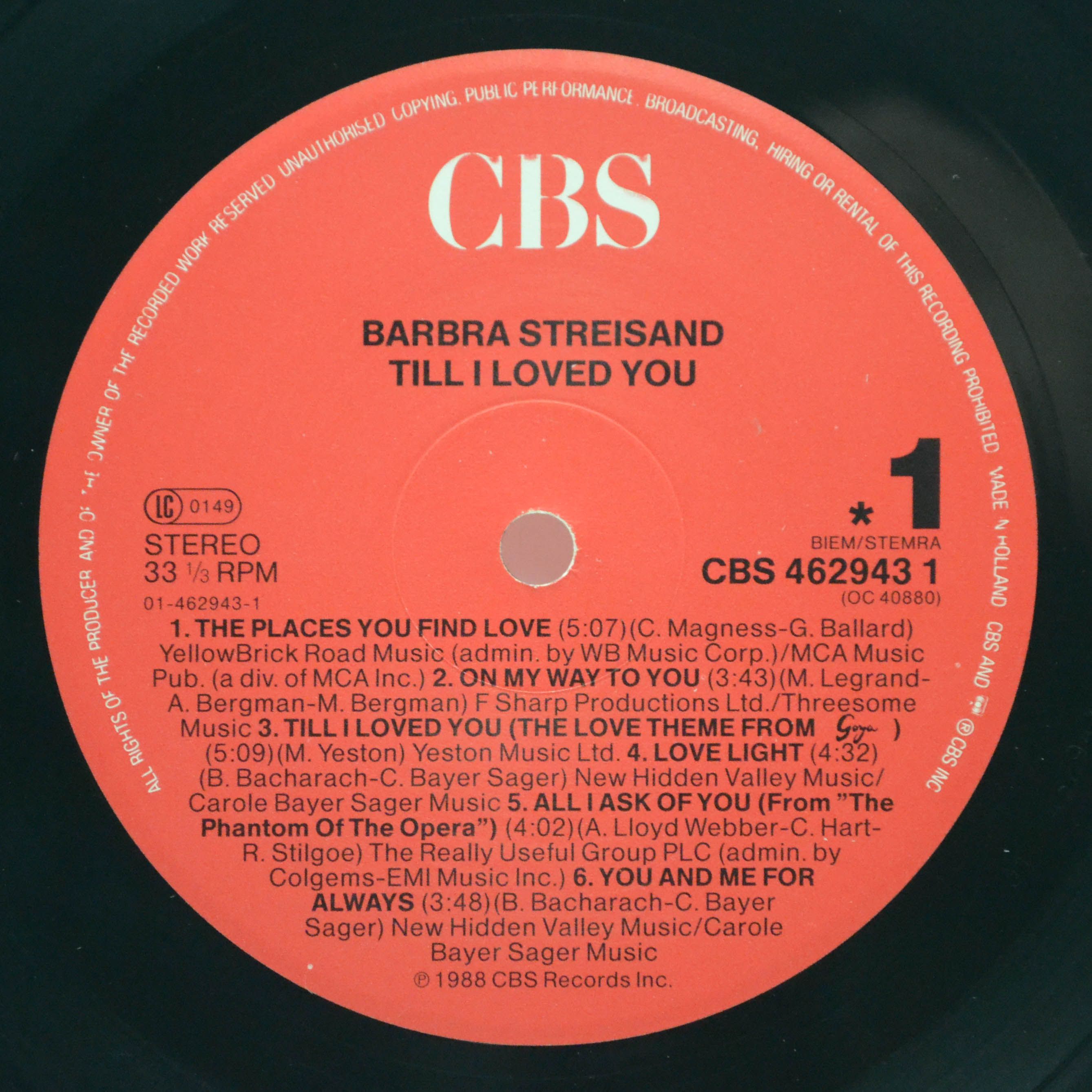 Barbra Streisand — Till I Loved You, 1988