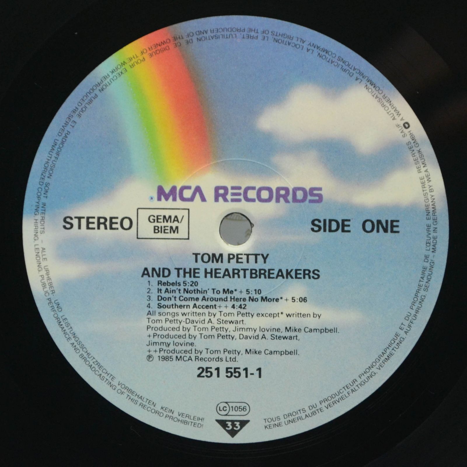 Виниловая пластинка Tom Petty And The Heartbreakers — Southern Accents, 1985