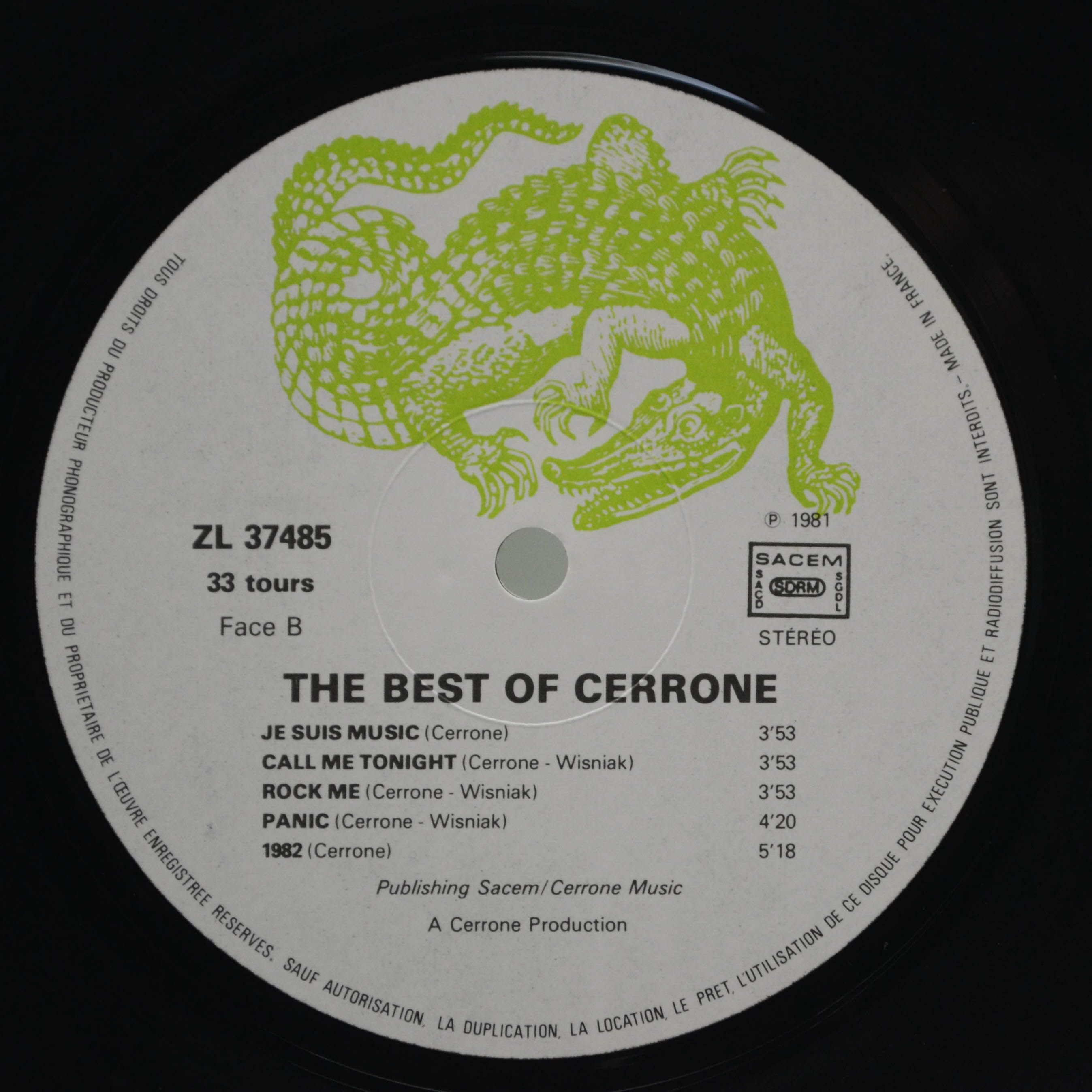 Cerrone — The Best Of Cerrone (France), 1981