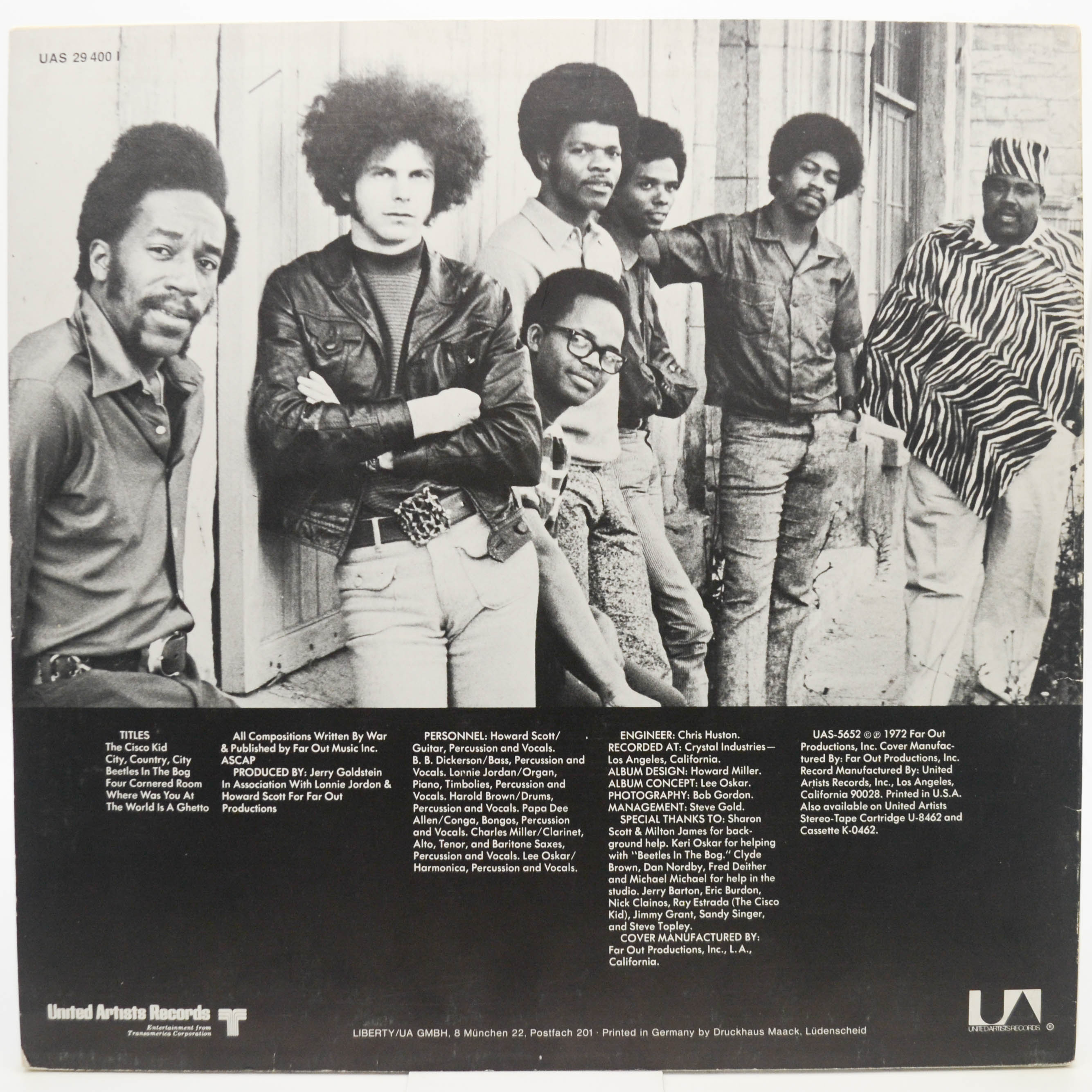 Виниловая пластинка War — The World Is A Ghetto, 1972
