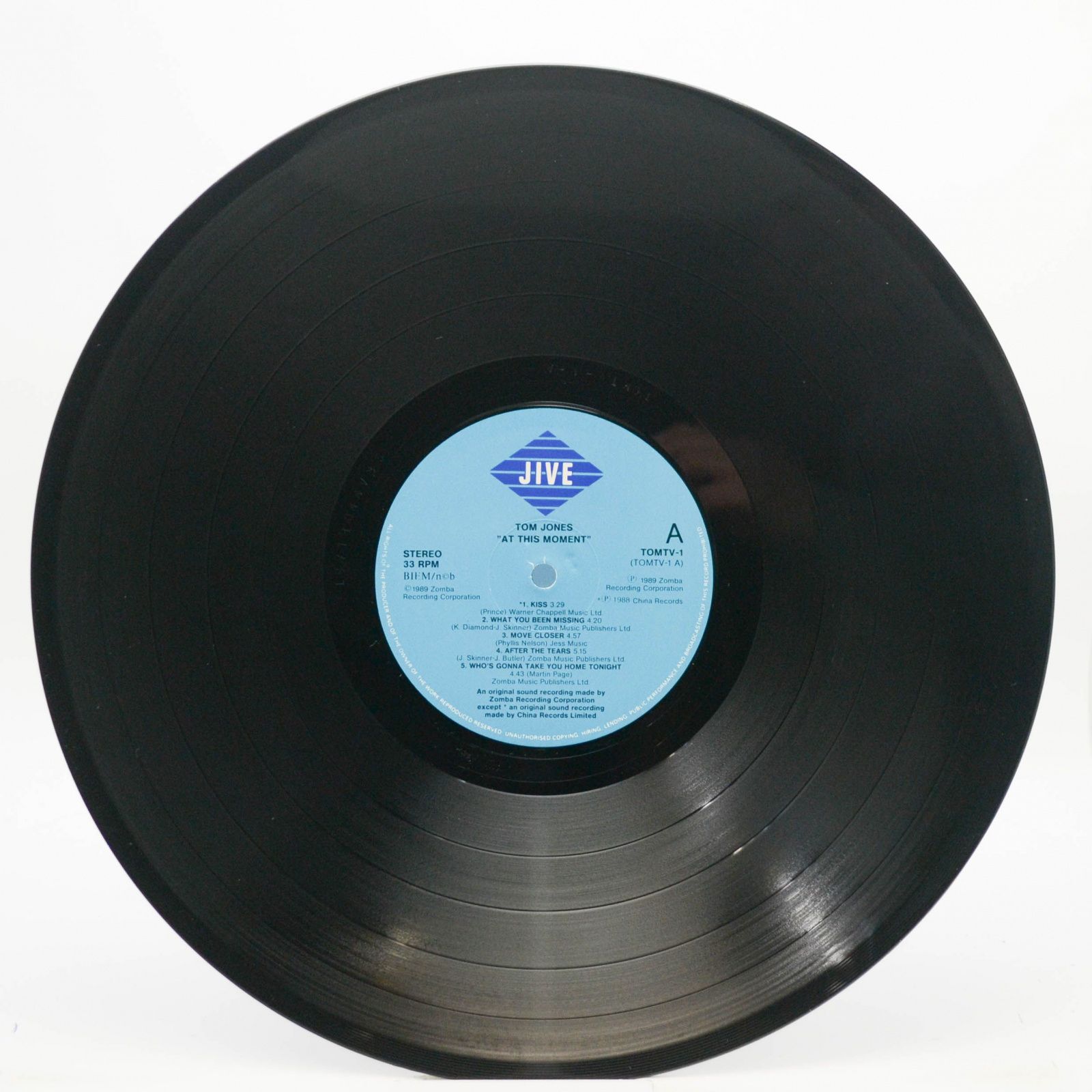 Tom Jones — At This Moment, 1989