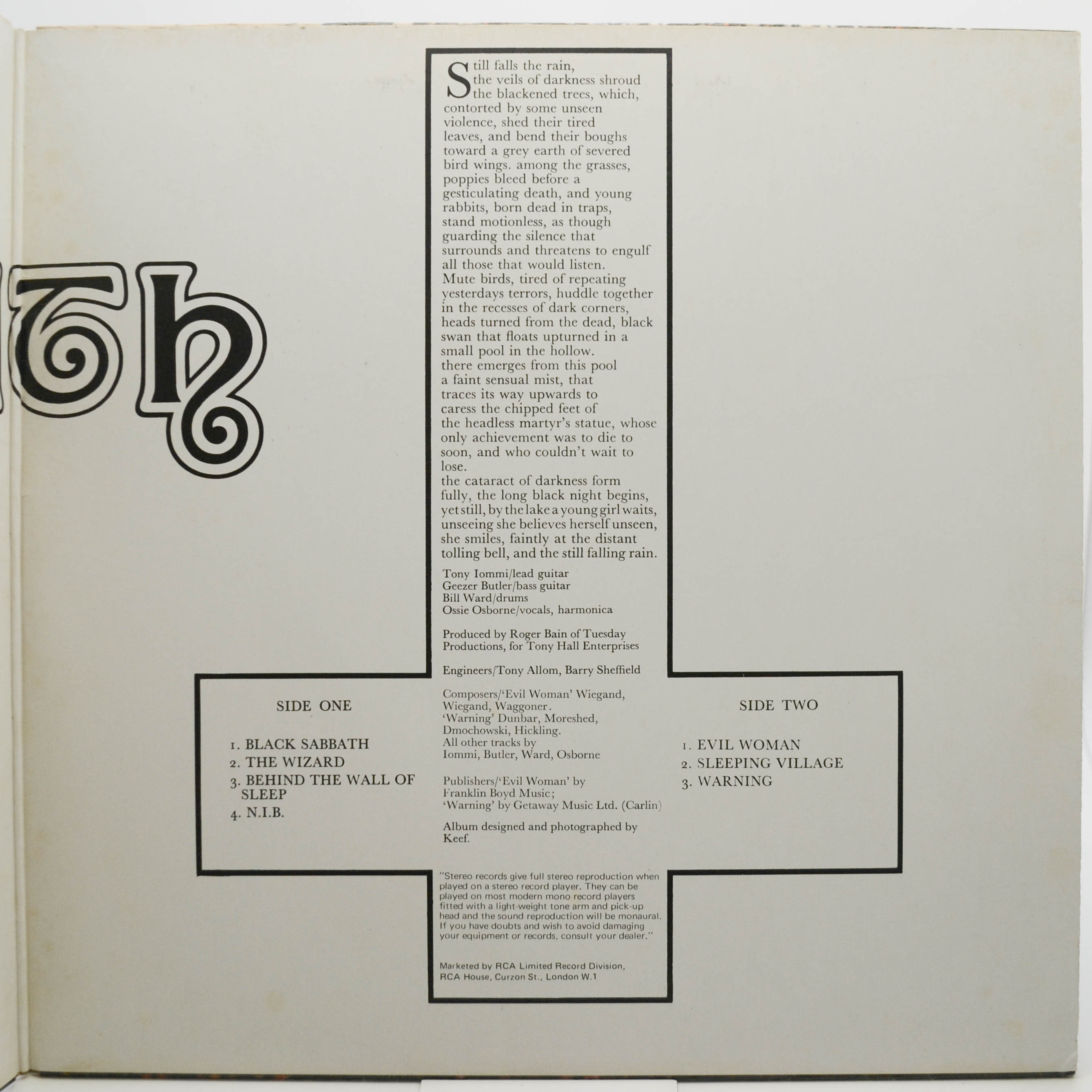 Black Sabbath — Black Sabbath (UK), 1970