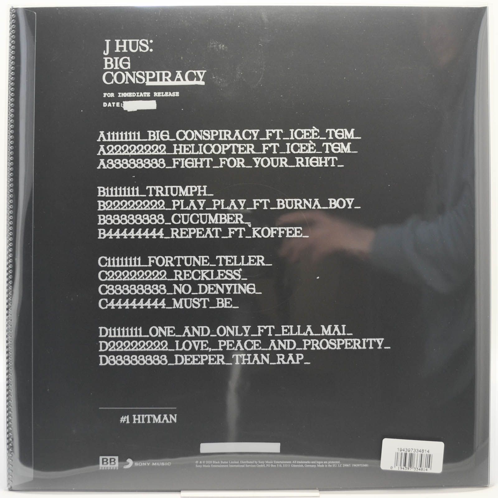 Виниловая пластинка J Hus — Big Conspiracy (2LP, UK), 2020