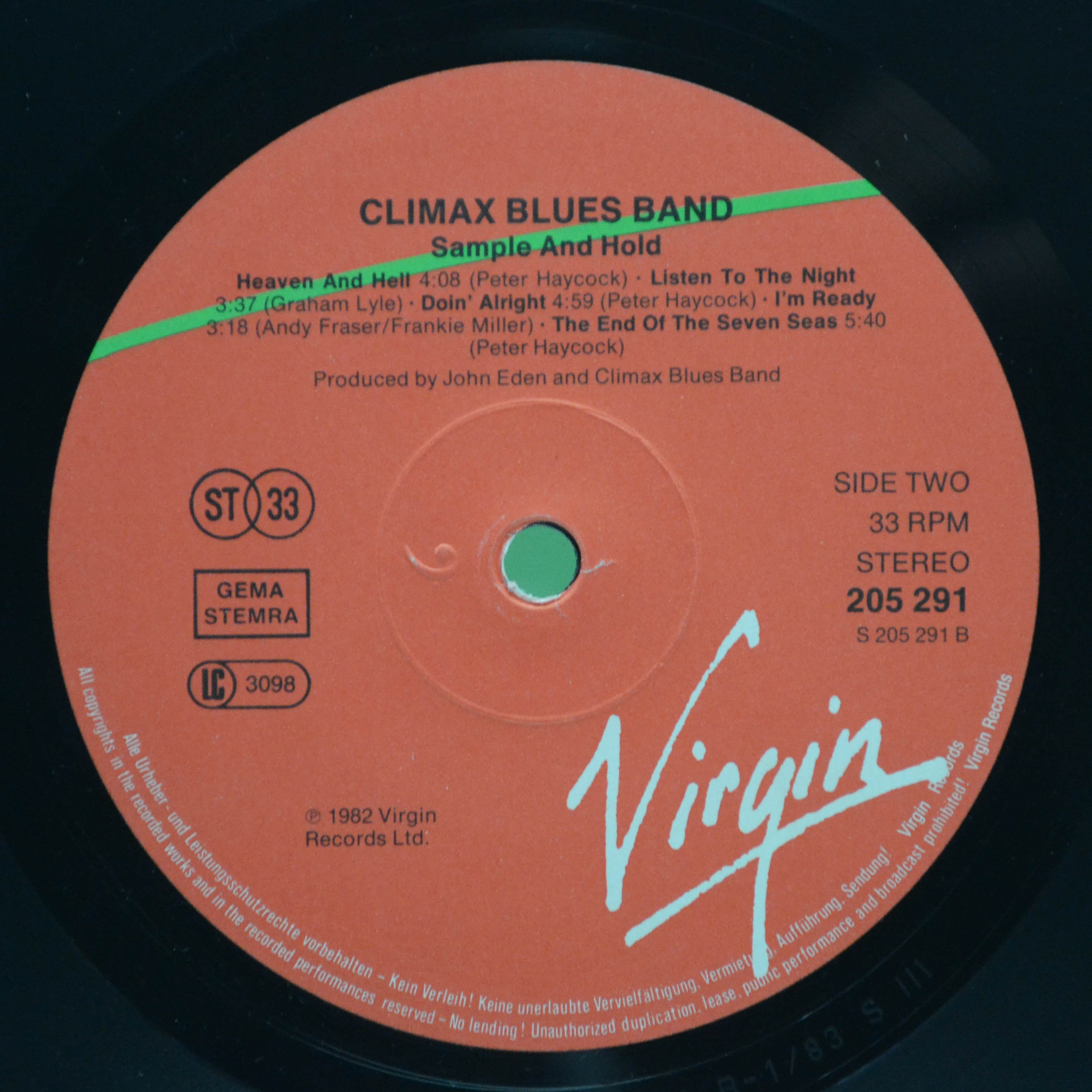 Виниловая пластинка Climax Blues Band — Sample And Hold, 1983