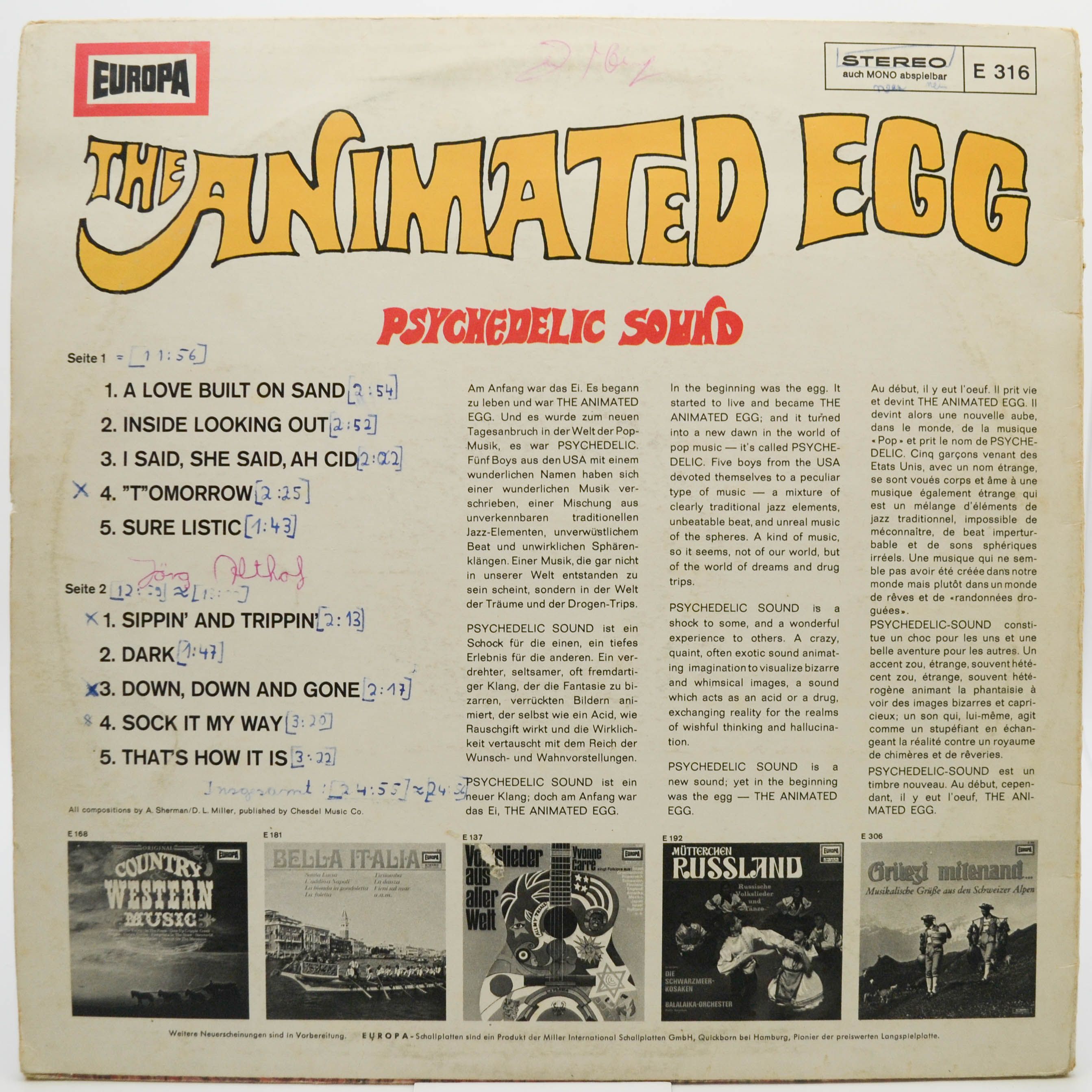 Виниловая пластинка Animated Egg — The Animated Egg, 1969